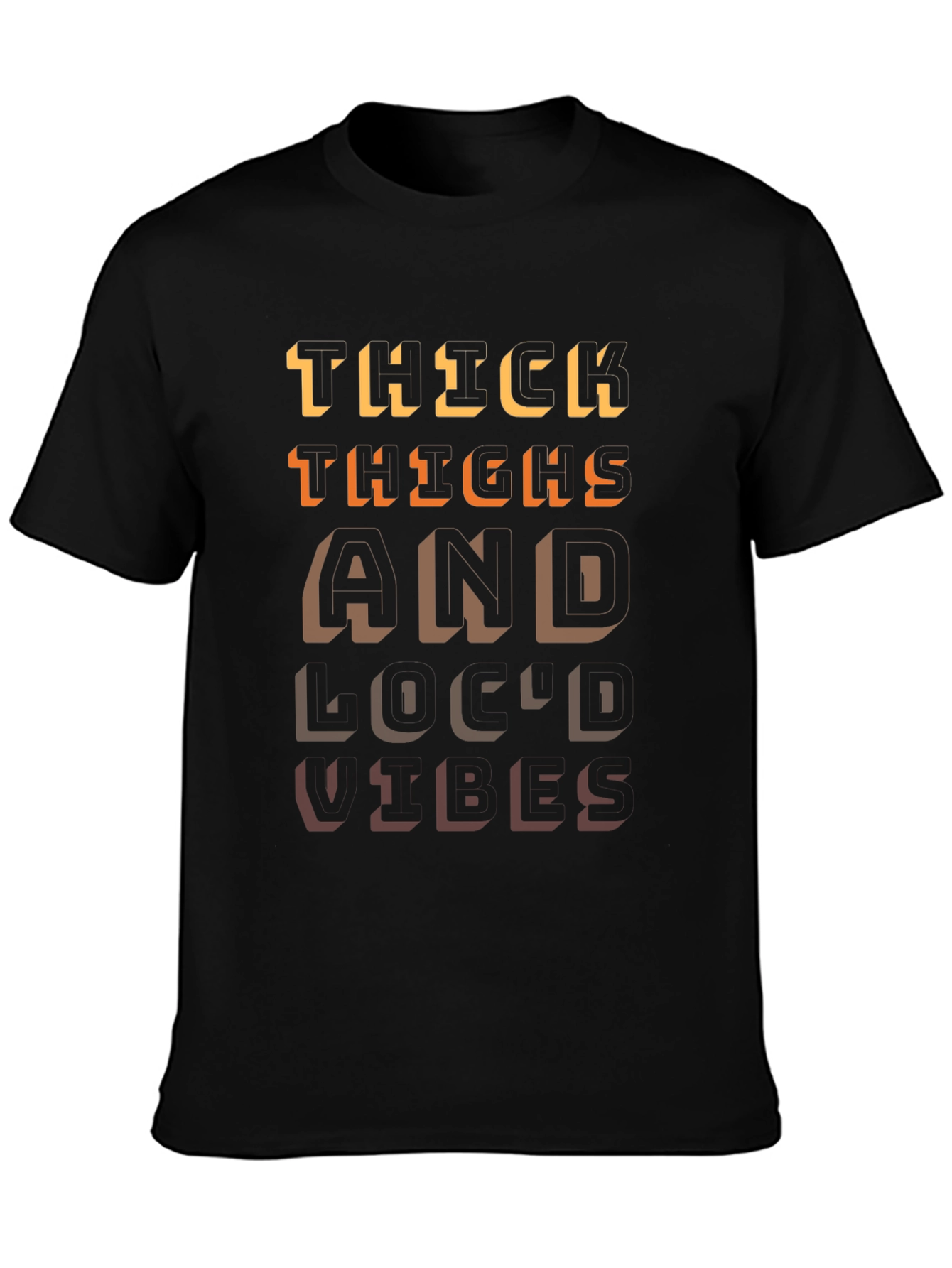 Thick Thighs and Loco Vibes Mens Graphic T-Shirt
