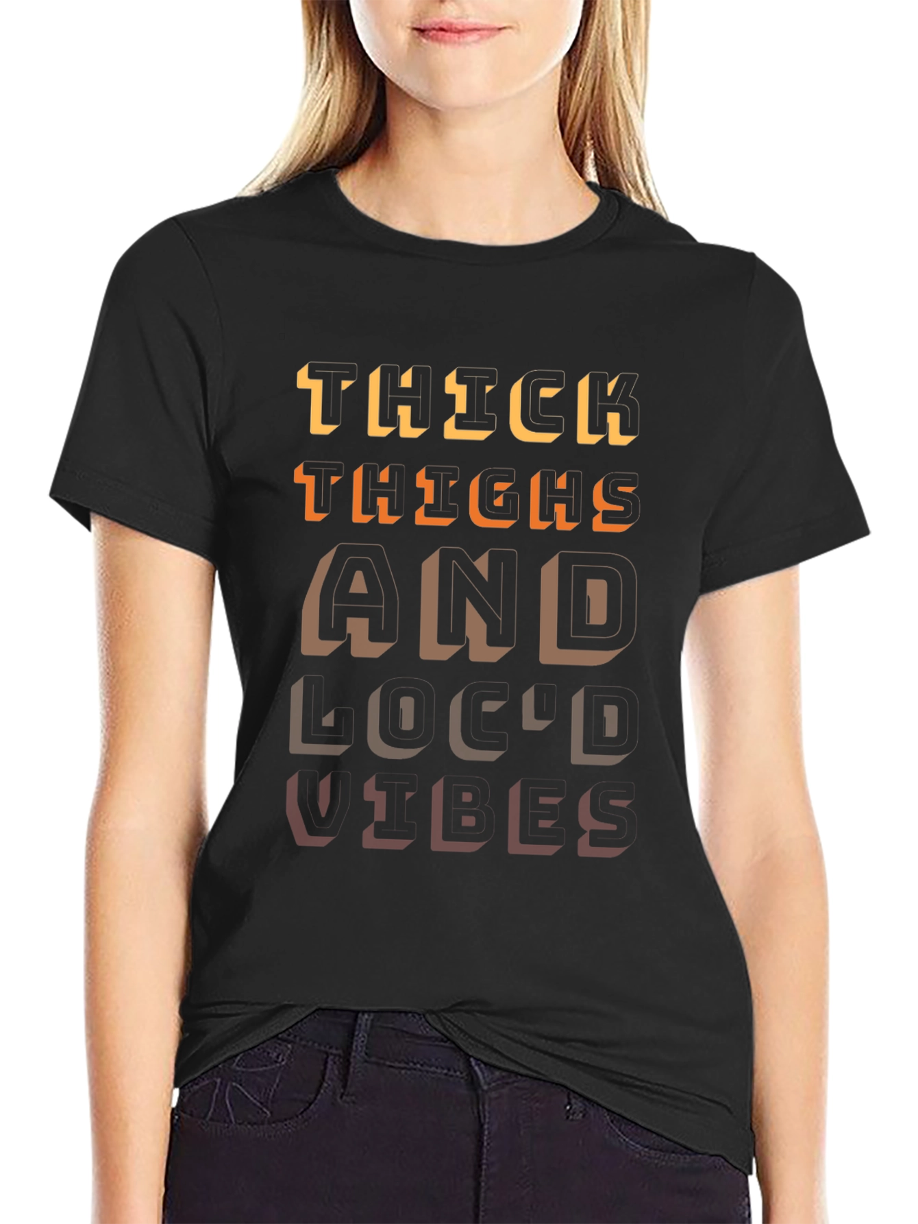 Thick Thighs and Loco Vibes Mens Graphic T-Shirt