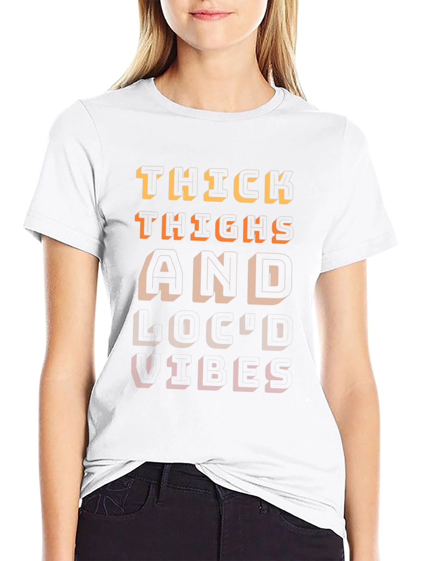 Thick Thighs and Loco Vibes Mens Graphic T-Shirt