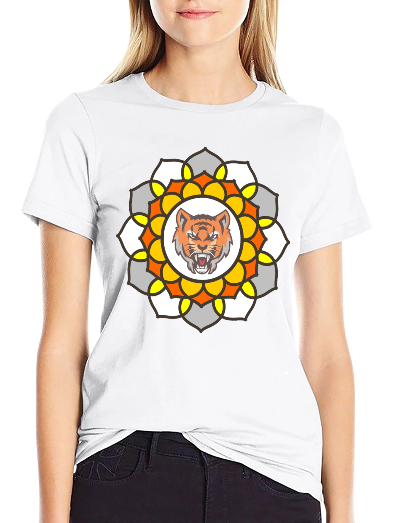 Tiger Mandala Graphic T-Shirt