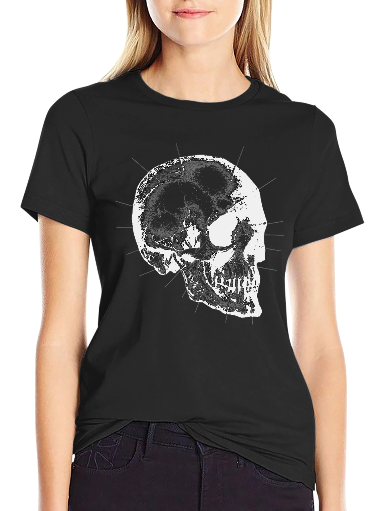 Skull Graphic T-Shirt - Black