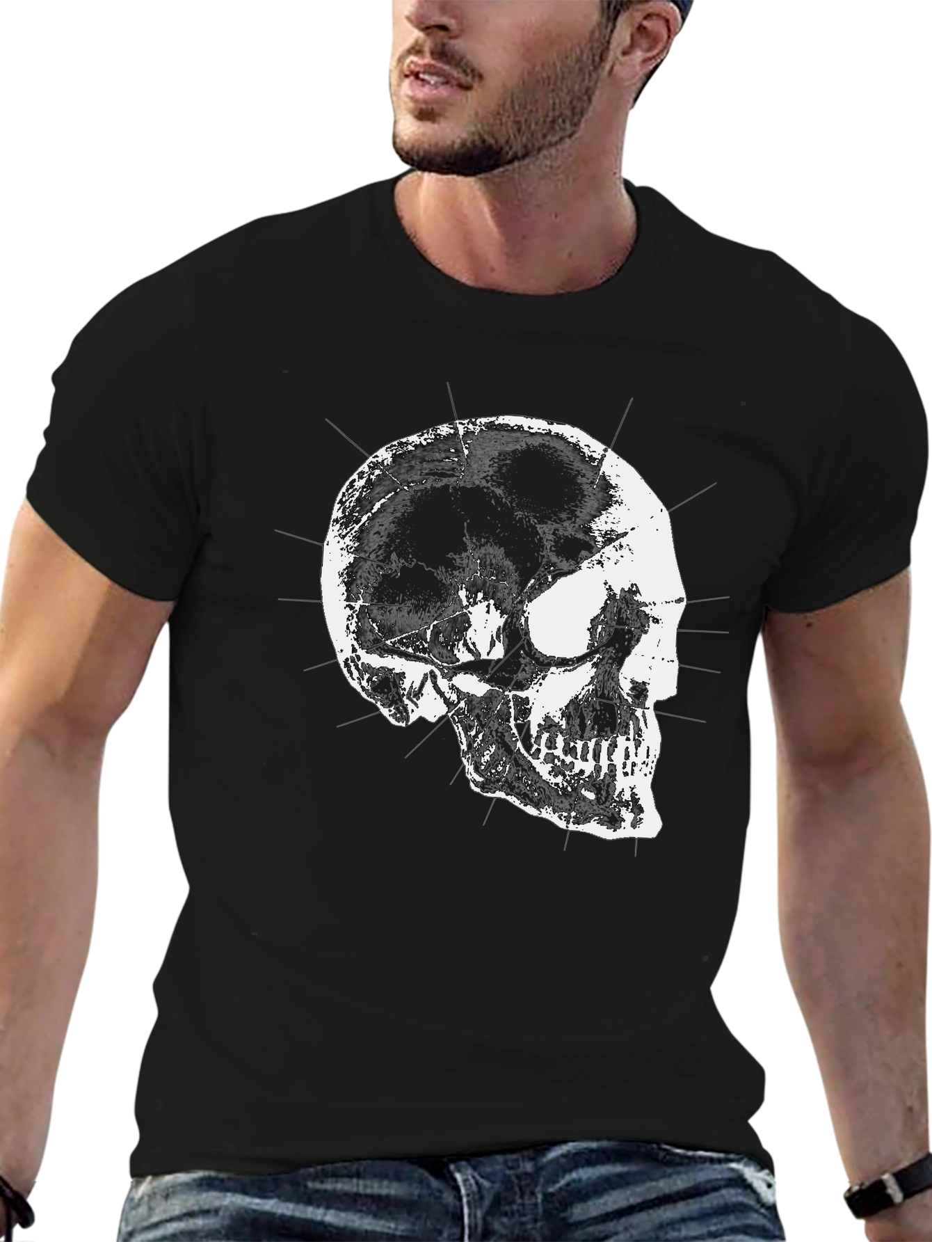 Skull Graphic T-Shirt - Black