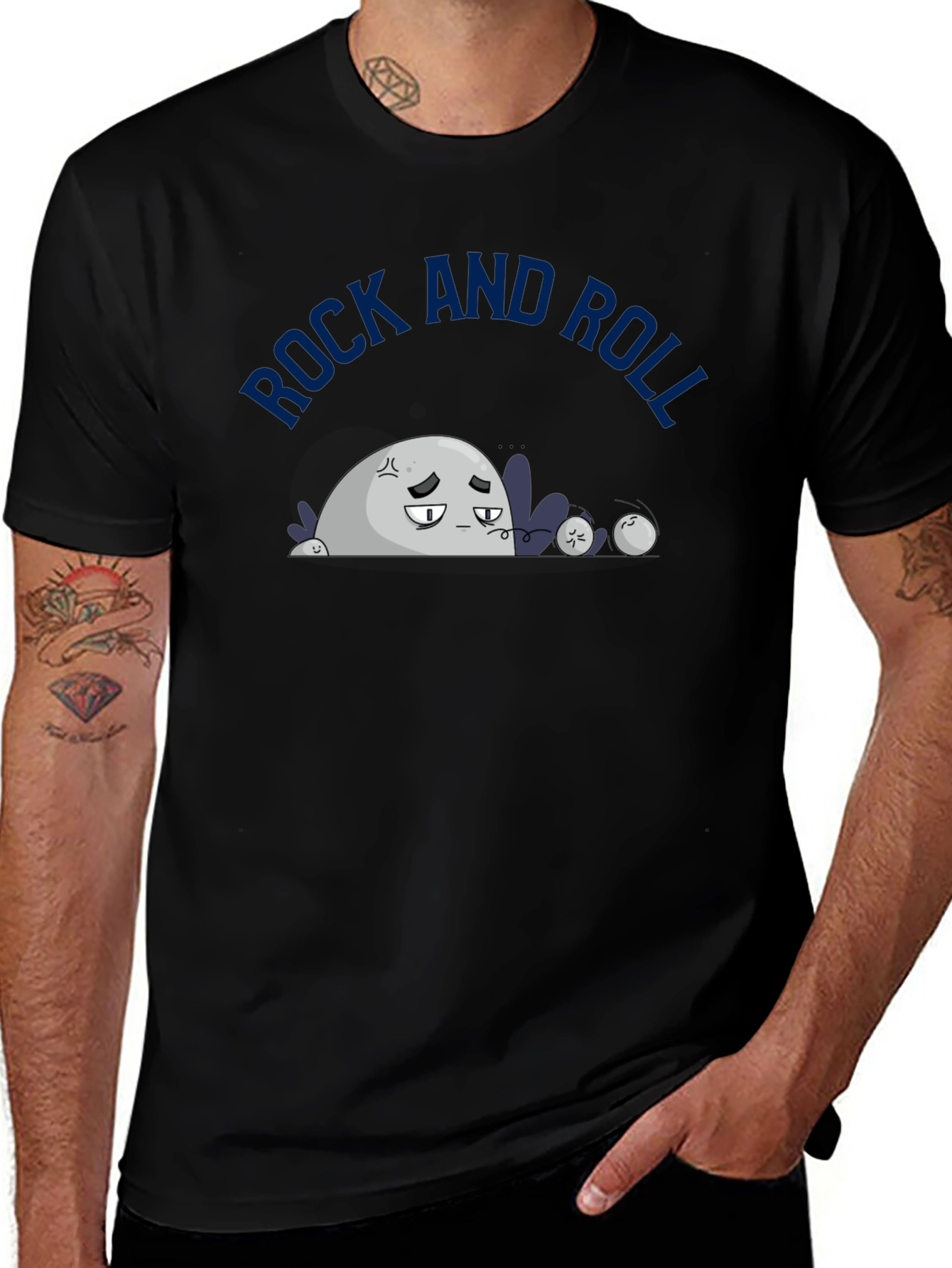 Rock and Roll Pun T-Shirt - Funny Graphic Tee