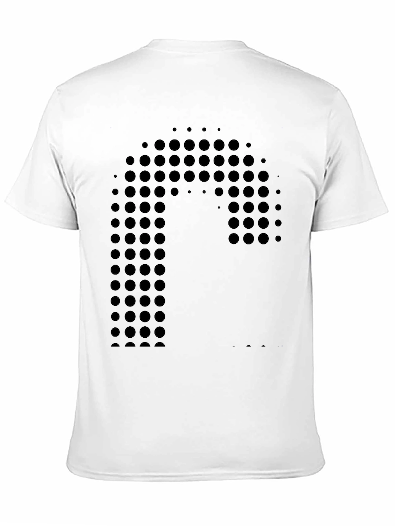 Modern Dot Design Black T-Shirt