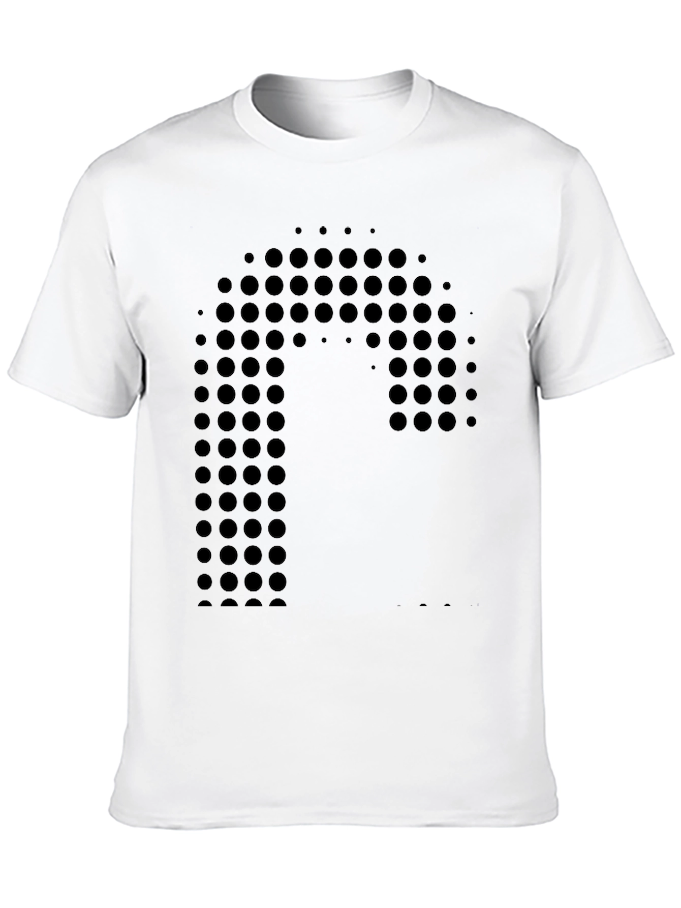 Modern Dot Design Black T-Shirt