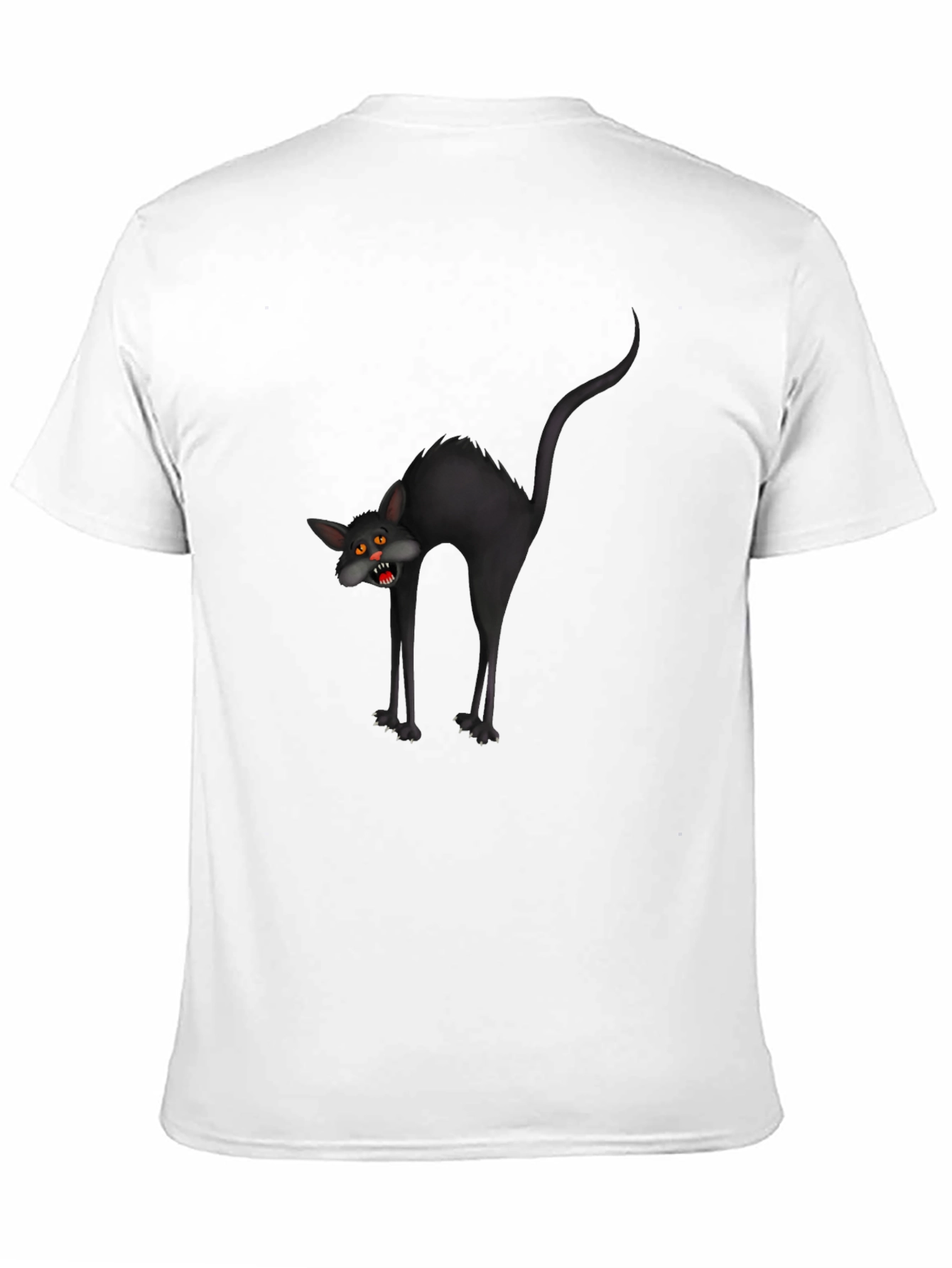 Mens Black Cat Graphic Tee