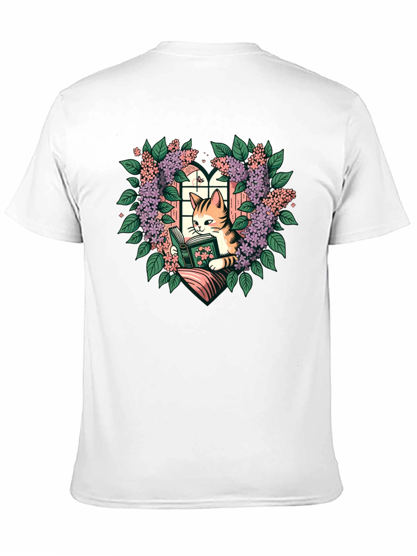 Cat Reading Book T-Shirt