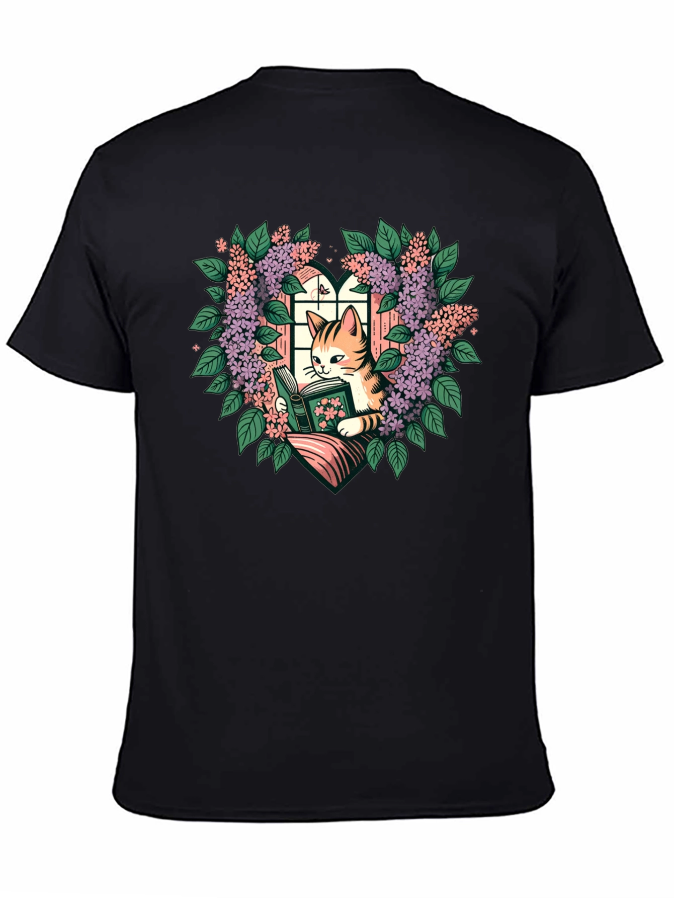 Cat Reading Book T-Shirt