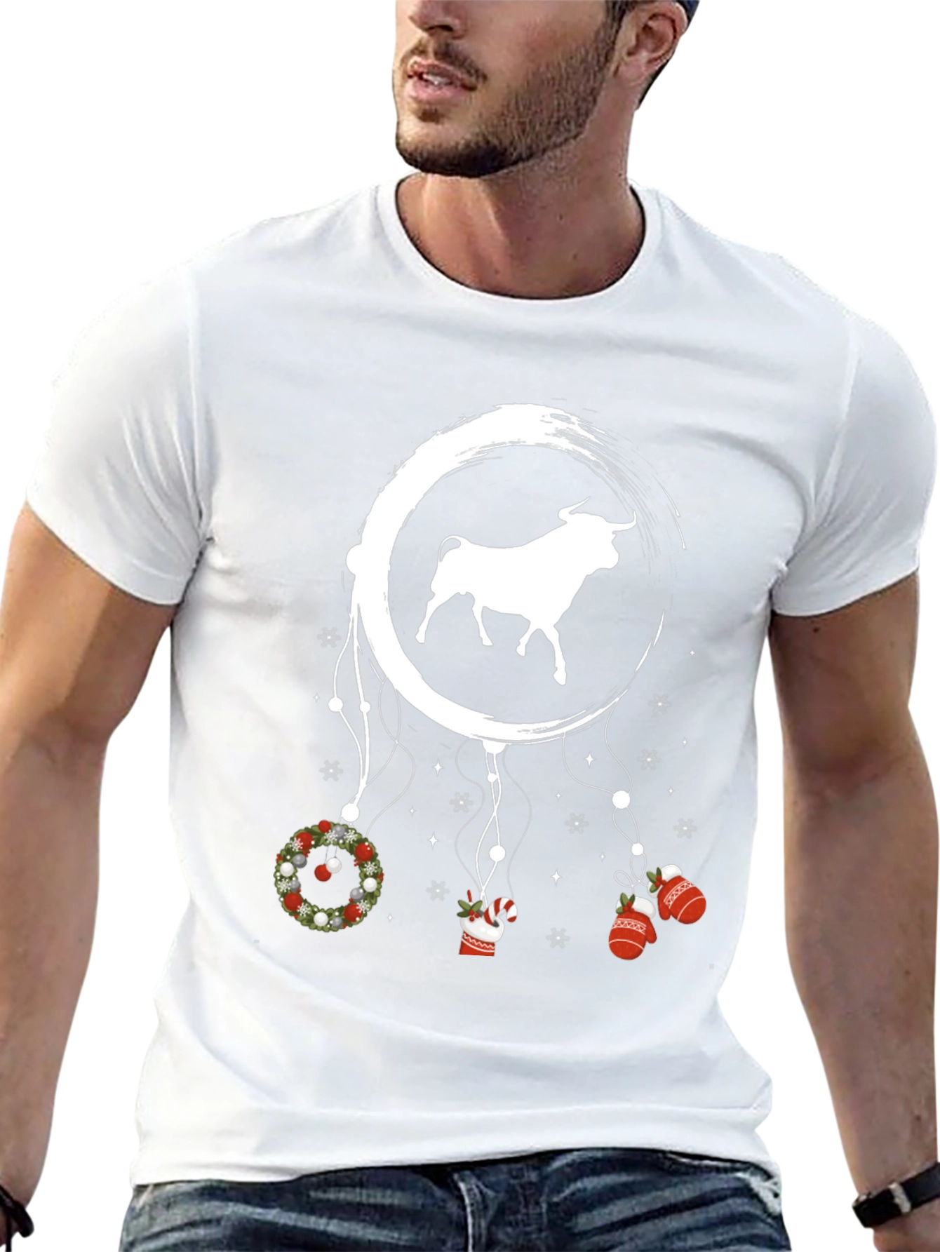 Bull Christmas T-Shirt
