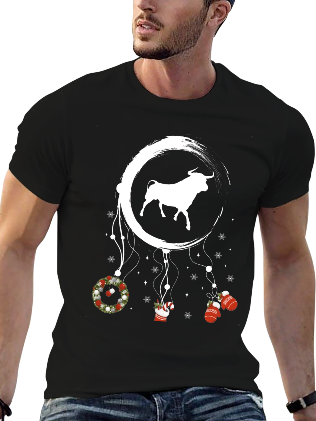 Bull Christmas T-Shirt