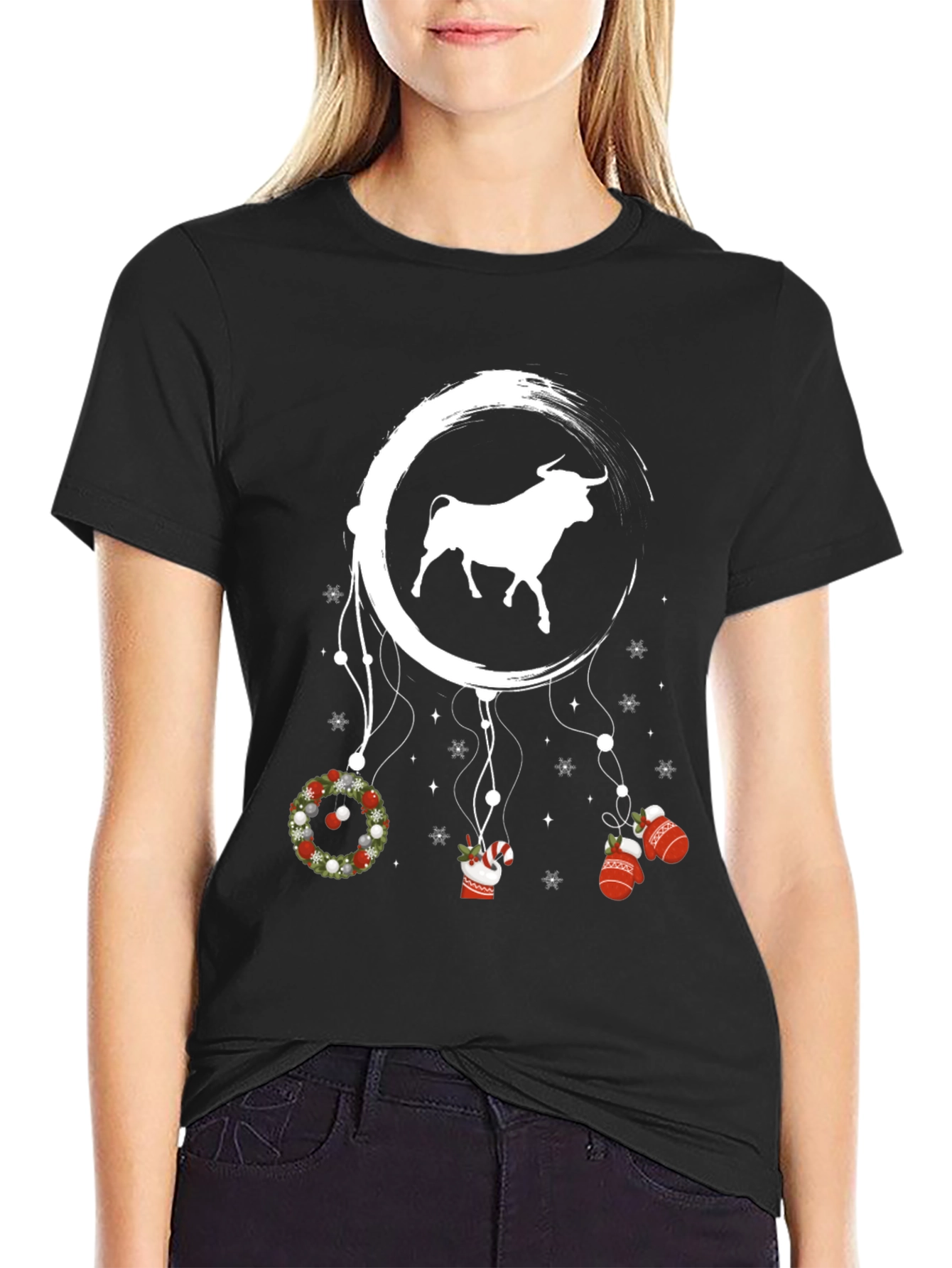 Bull Christmas T-Shirt
