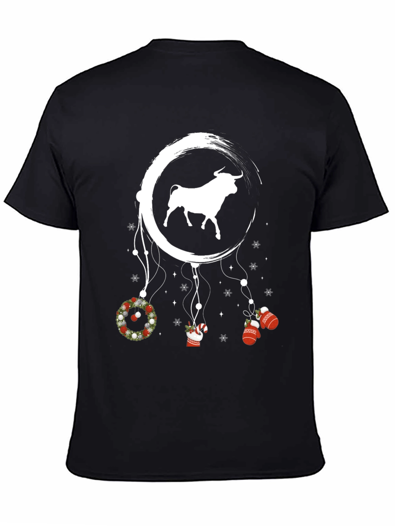 Bull Christmas T-Shirt