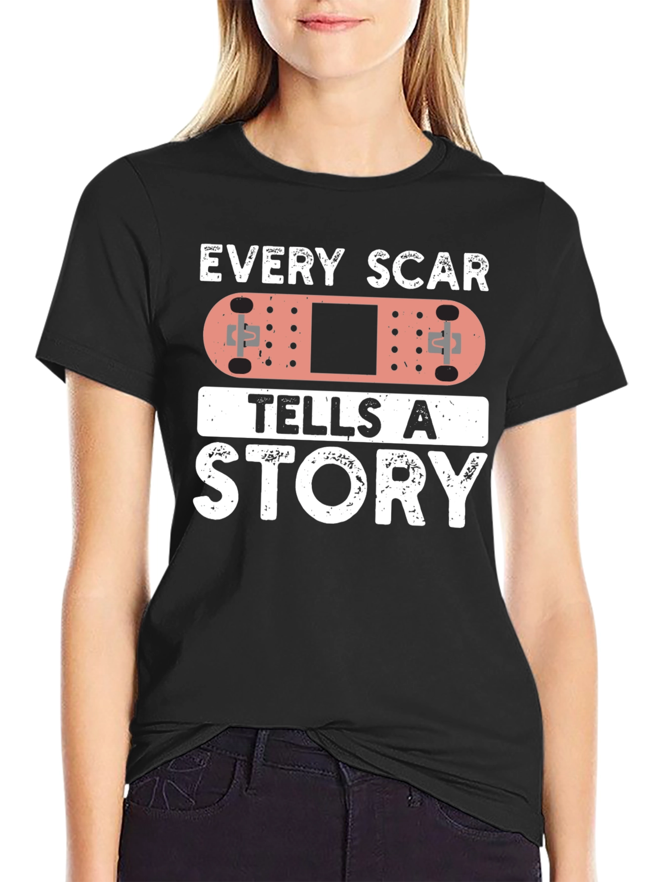 Every Scar Tells A Story Bandage Graphic T-Shirt