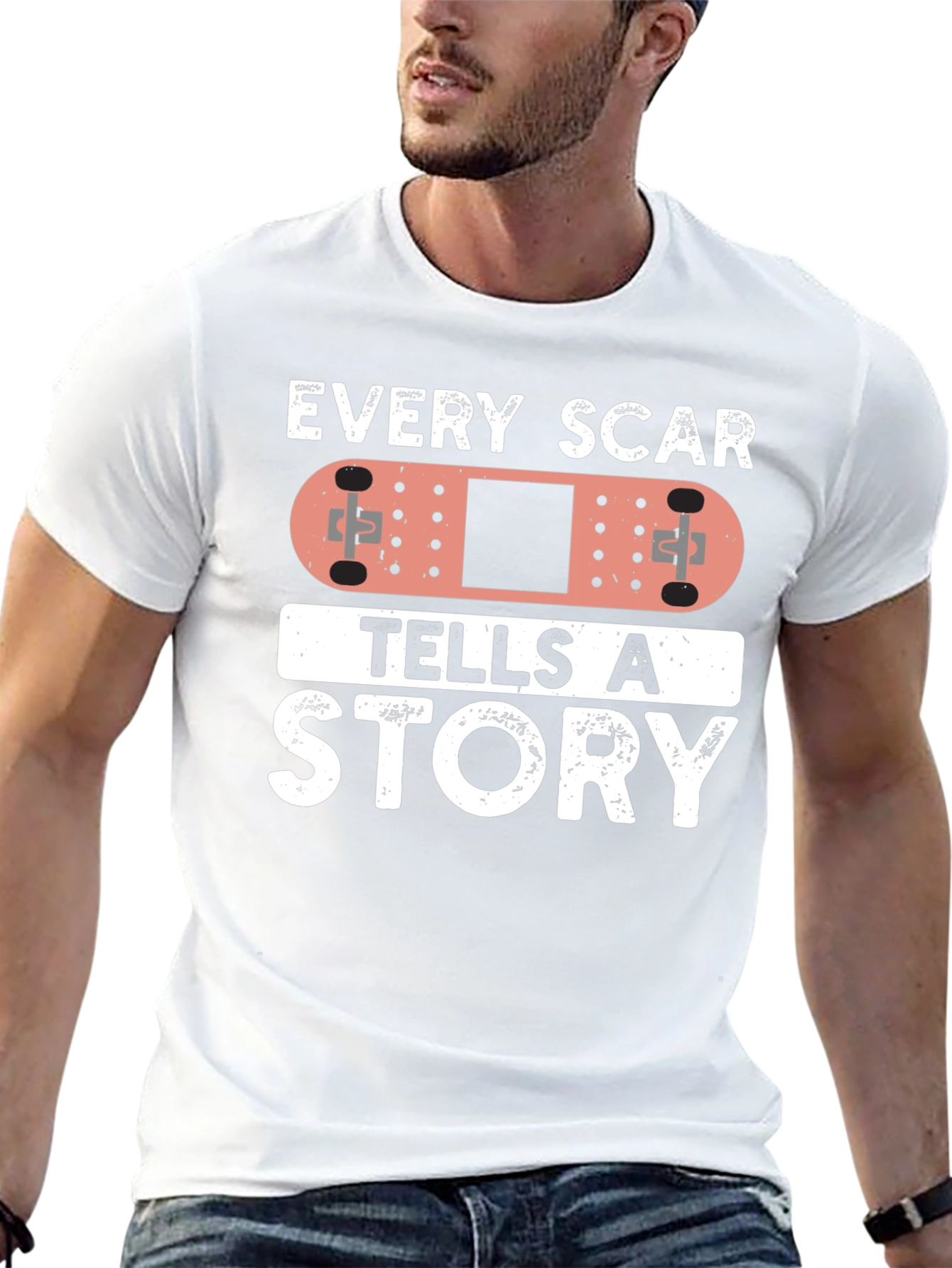 Every Scar Tells A Story Bandage Graphic T-Shirt