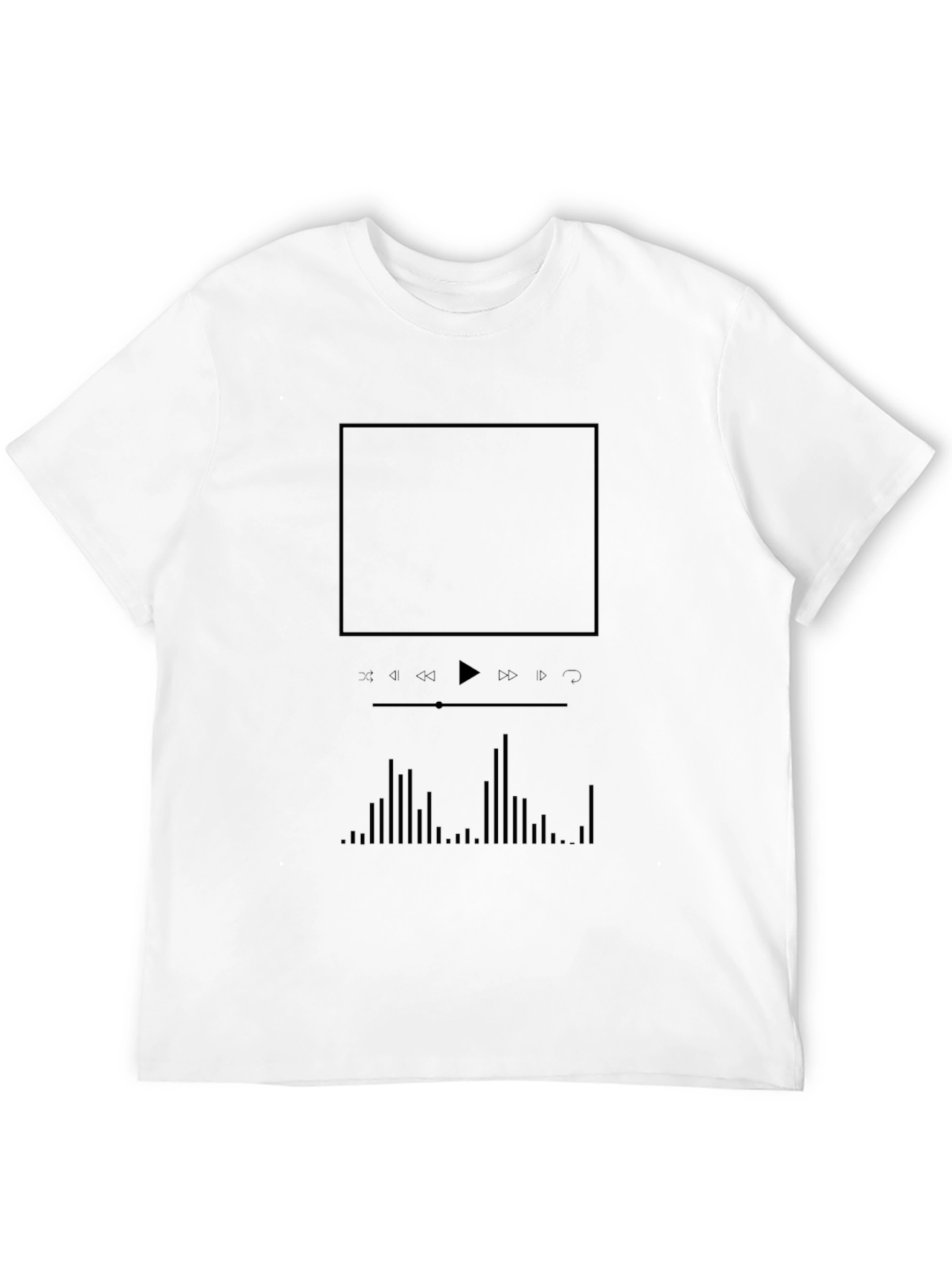 Modern Music Player Black T-Shirt