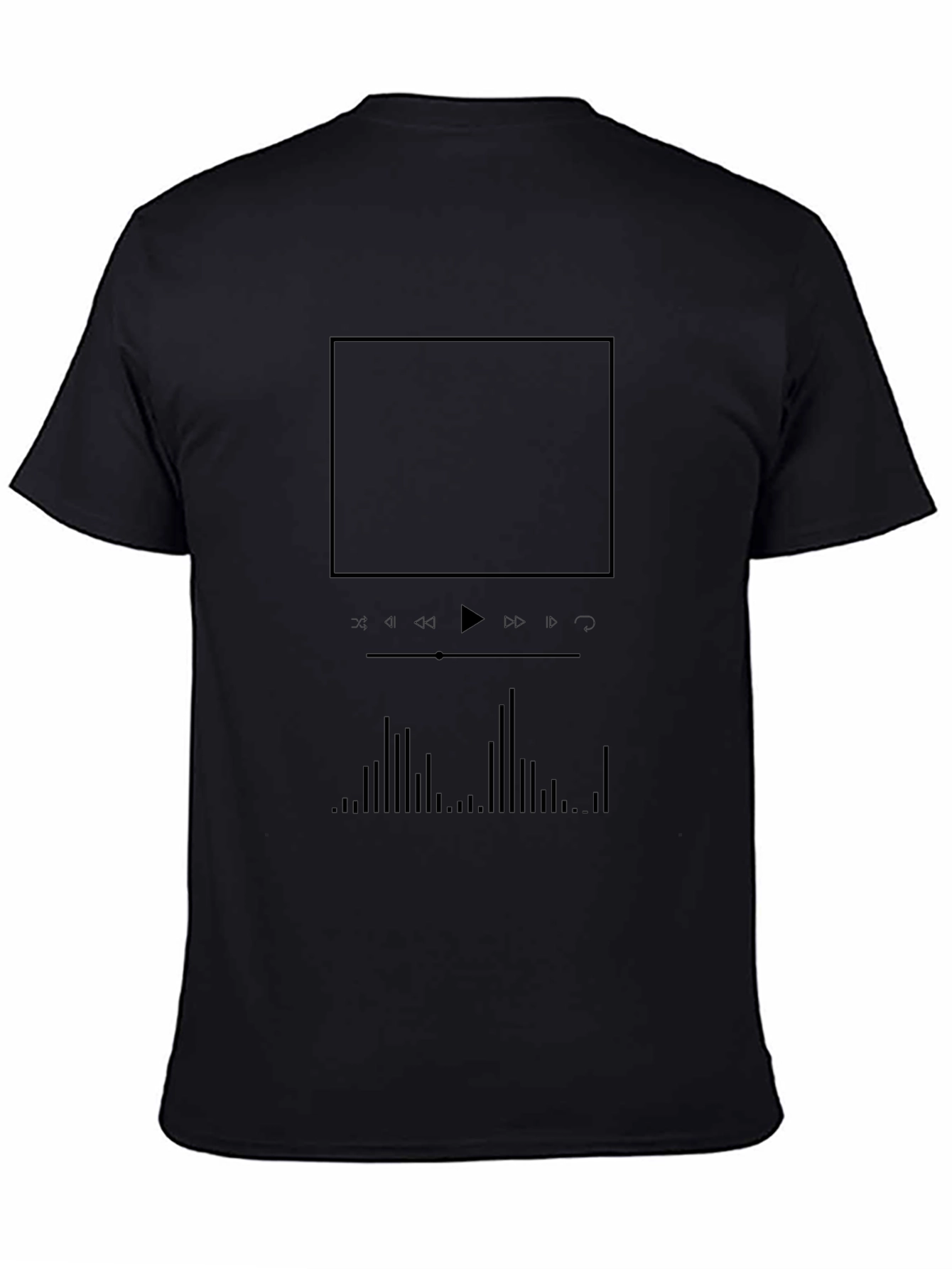 Modern Music Player Black T-Shirt
