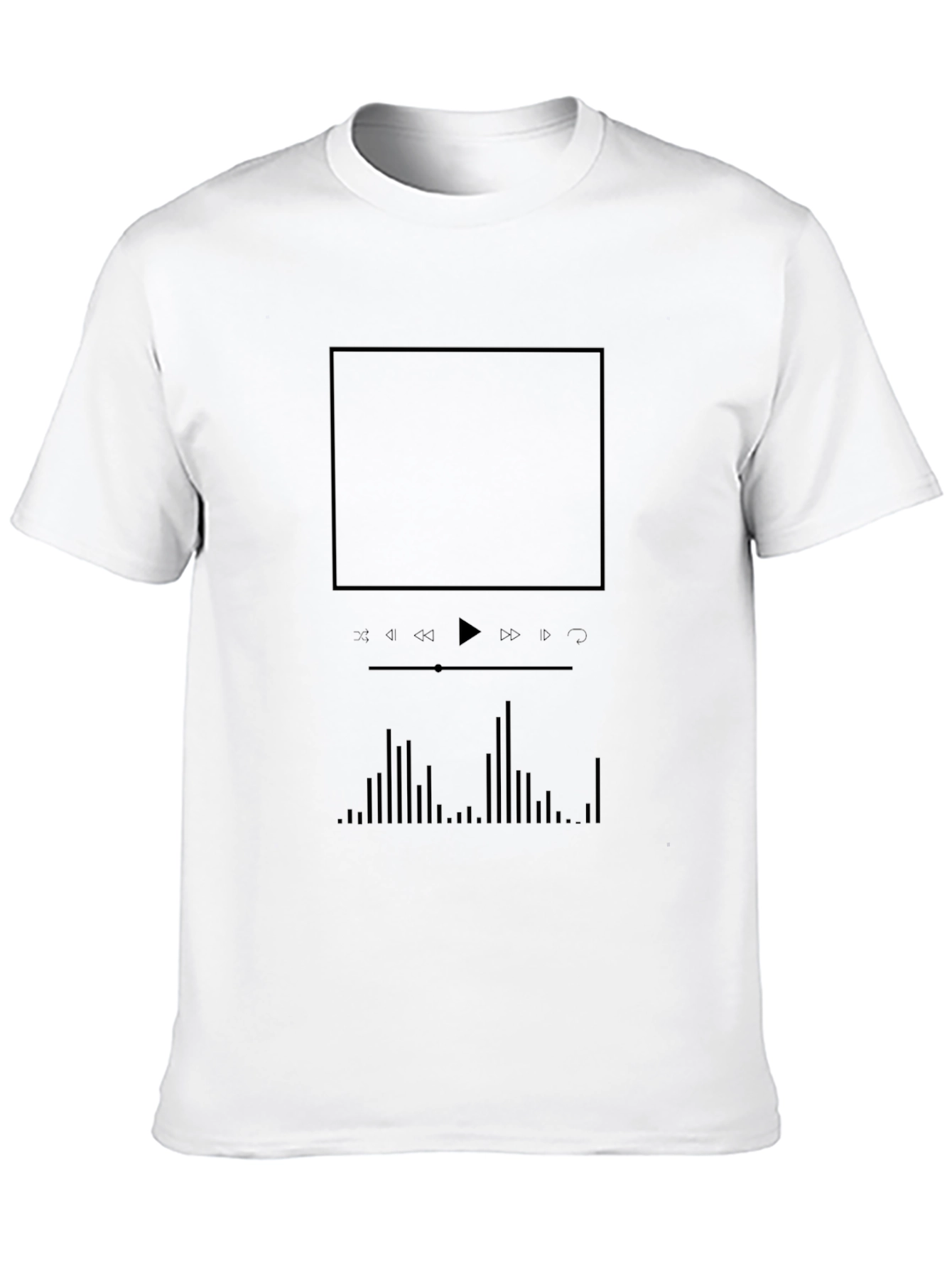 Modern Music Player Black T-Shirt