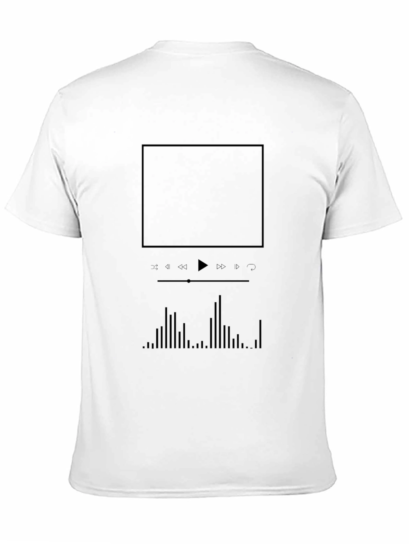 Modern Music Player Black T-Shirt