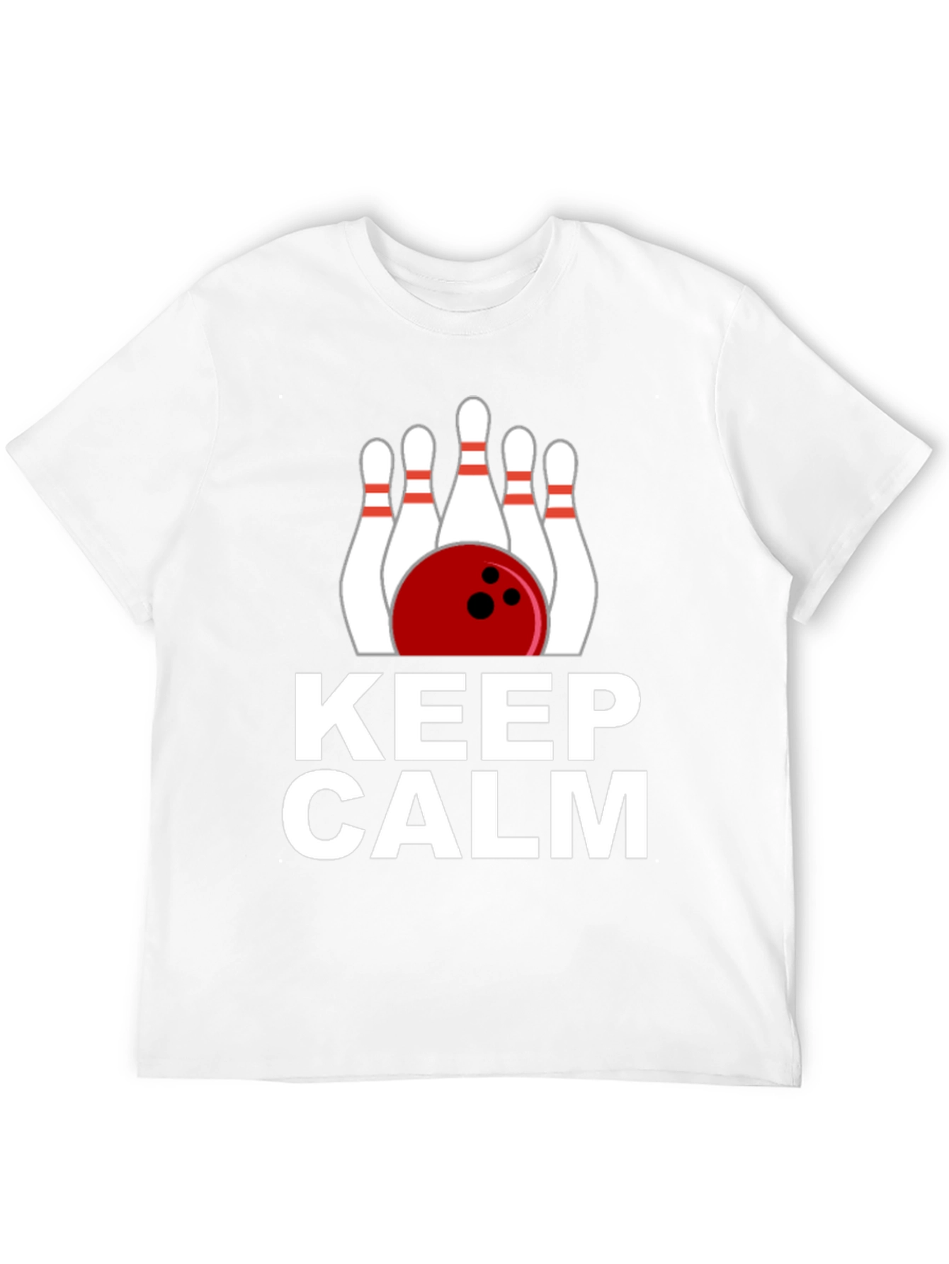 Keep Calm Bowling T-Shirt - Novelty Bowler Tee