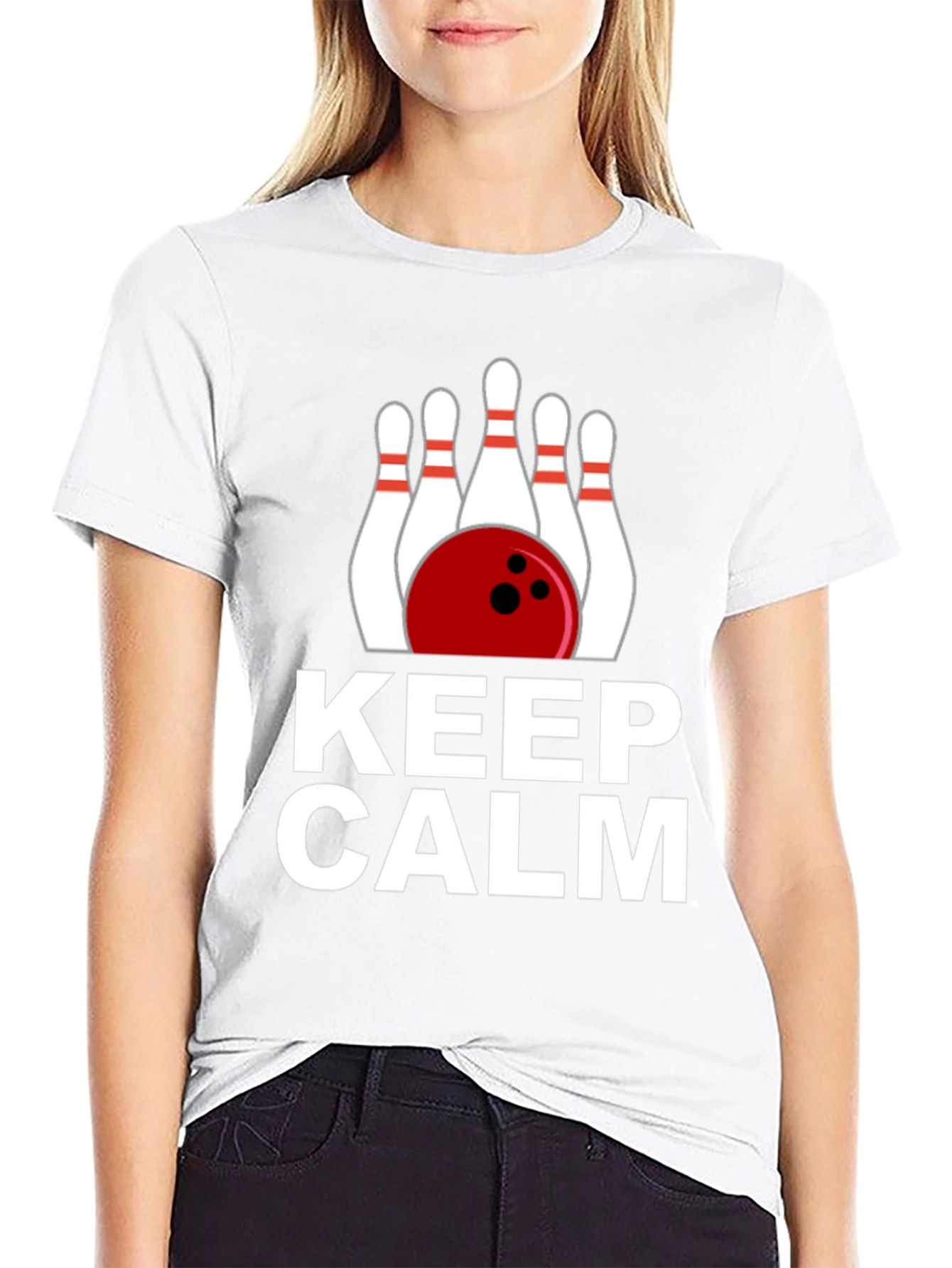 Keep Calm Bowling T-Shirt - Novelty Bowler Tee