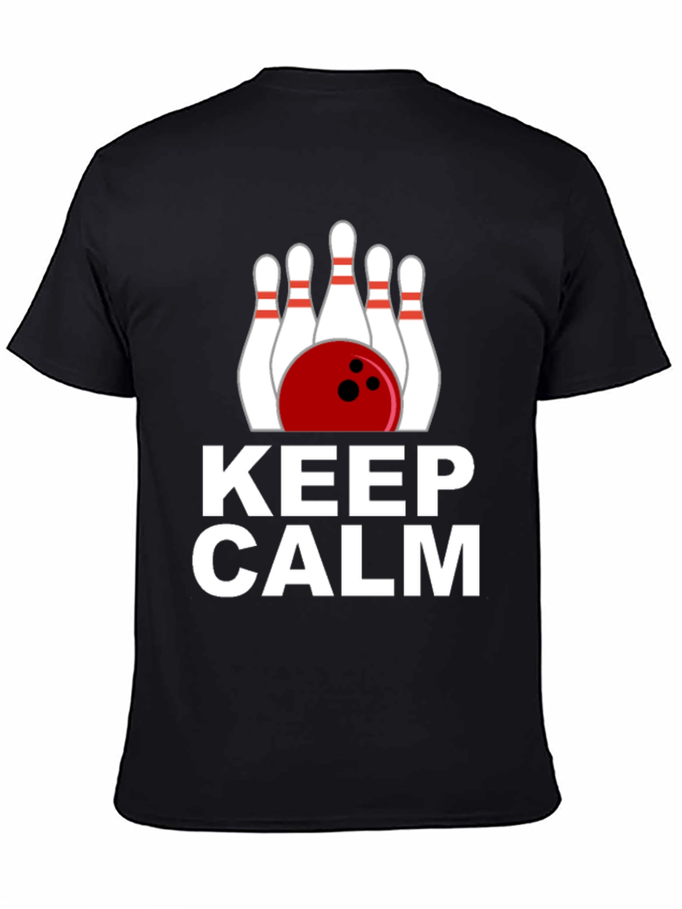 Keep Calm Bowling T-Shirt - Novelty Bowler Tee