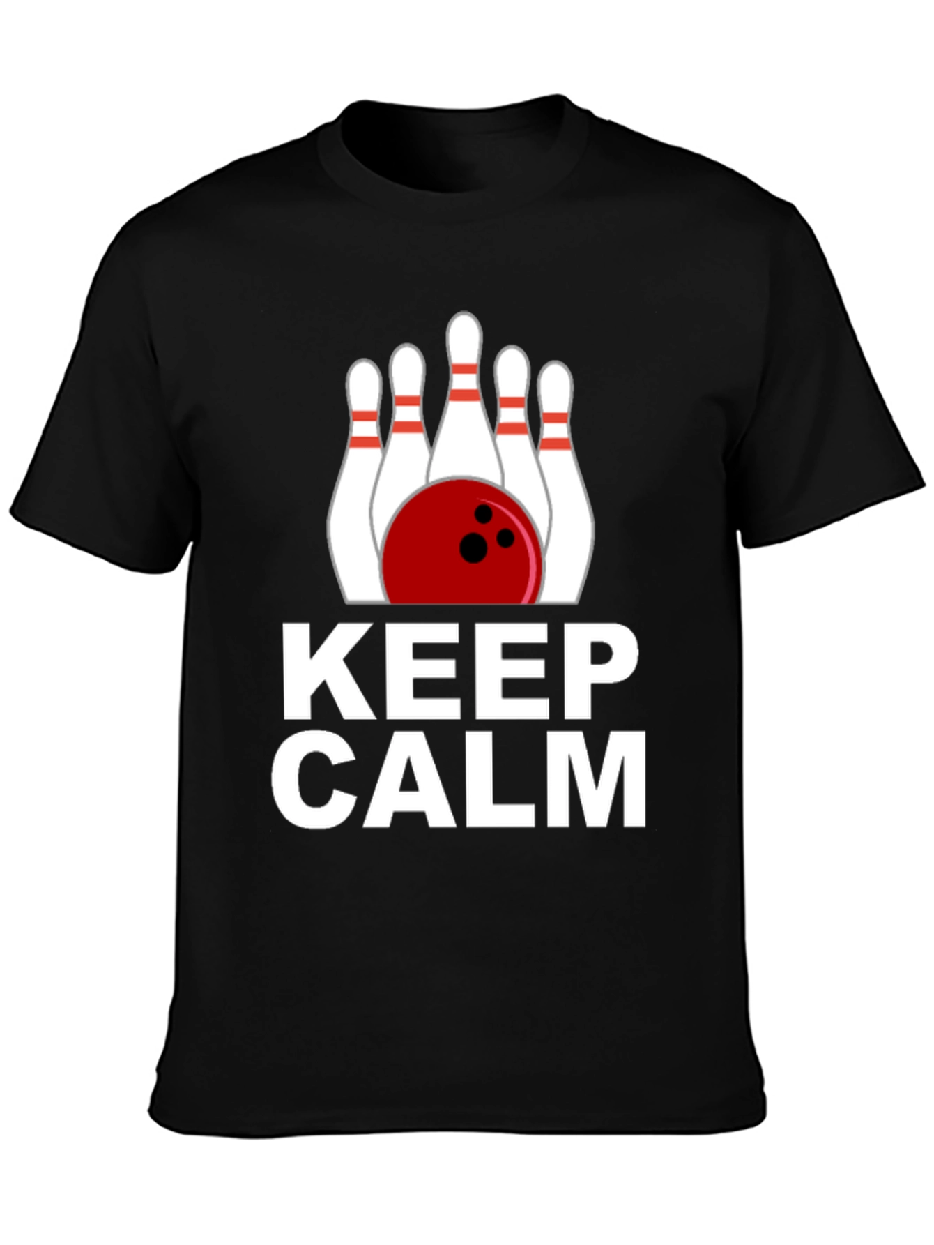 Keep Calm Bowling T-Shirt - Novelty Bowler Tee