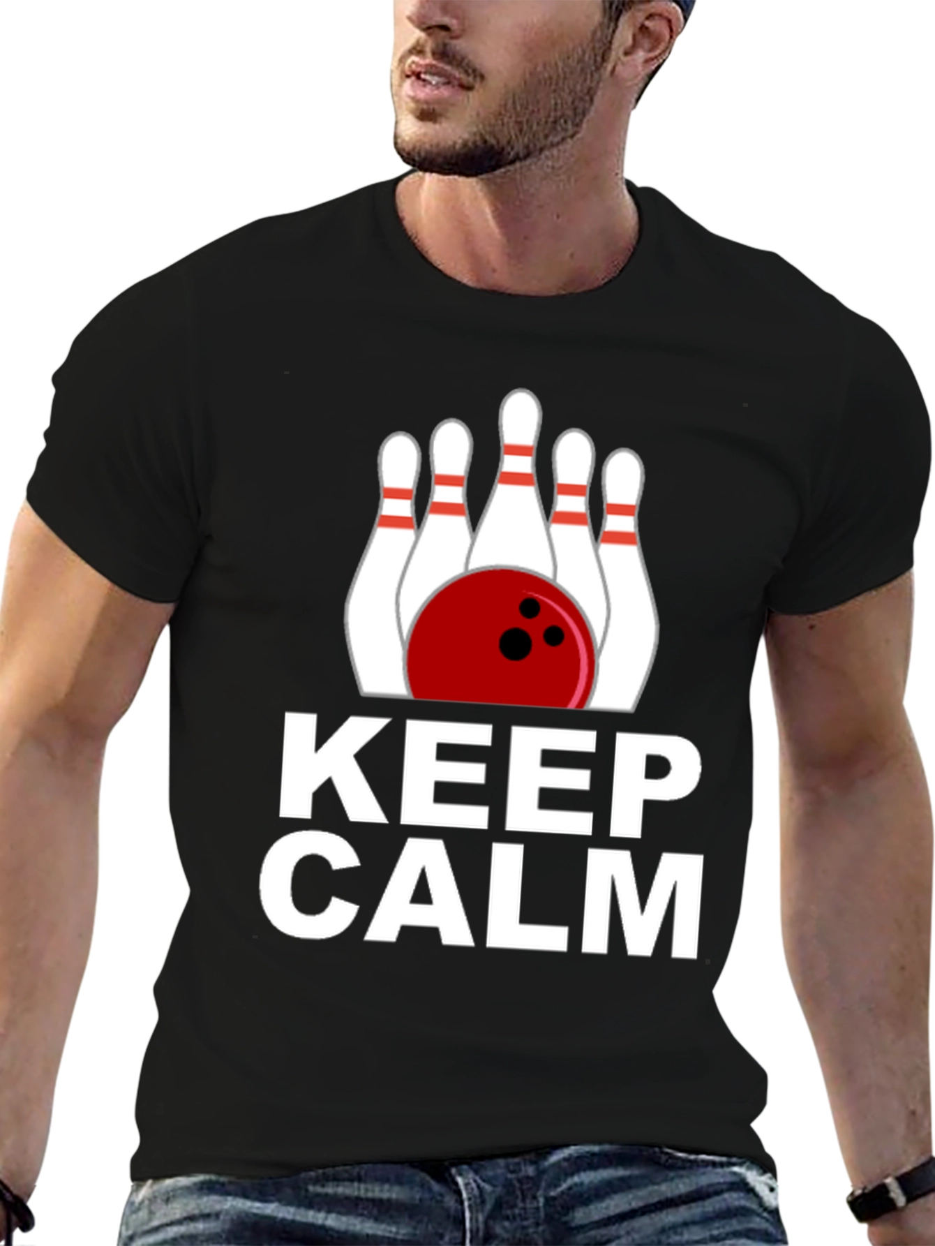 Keep Calm Bowling T-Shirt - Novelty Bowler Tee
