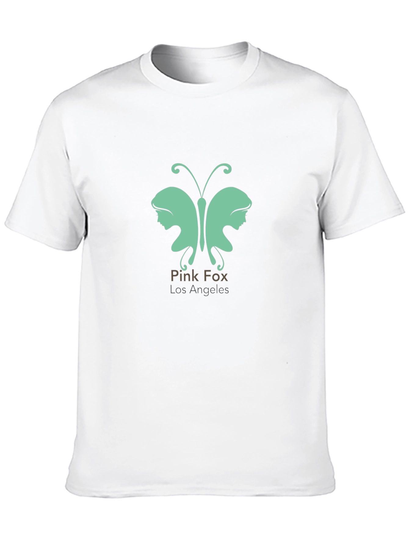 Pink Fox Butterfly Graphic T-Shirt