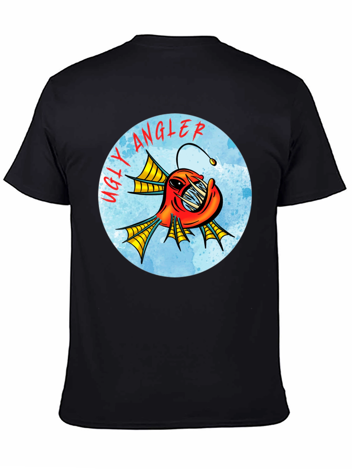 Ugly Angler Fish Graphic T-Shirt - Black