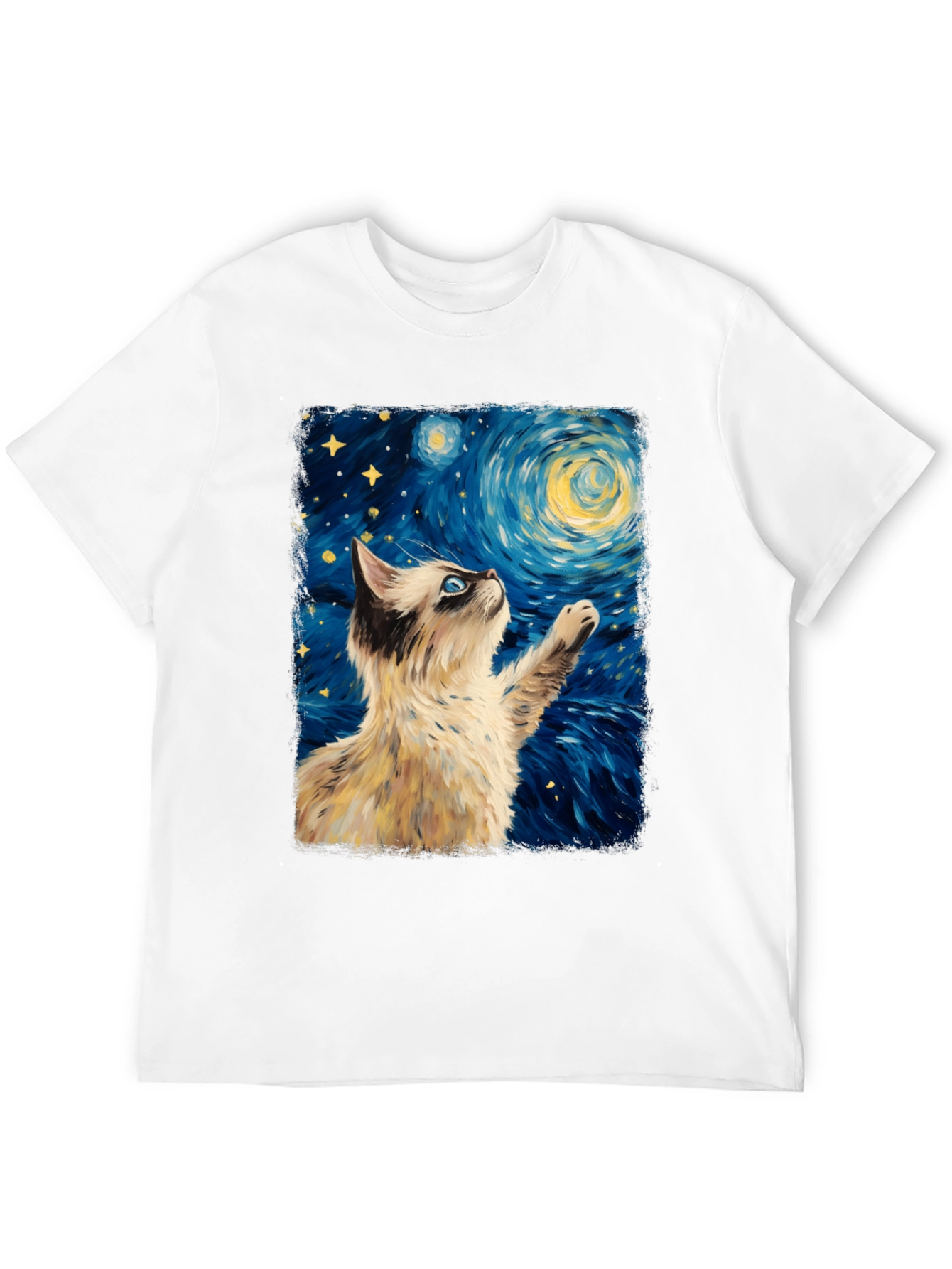 Starry Cat T-Shirt: Artistic Cat Design