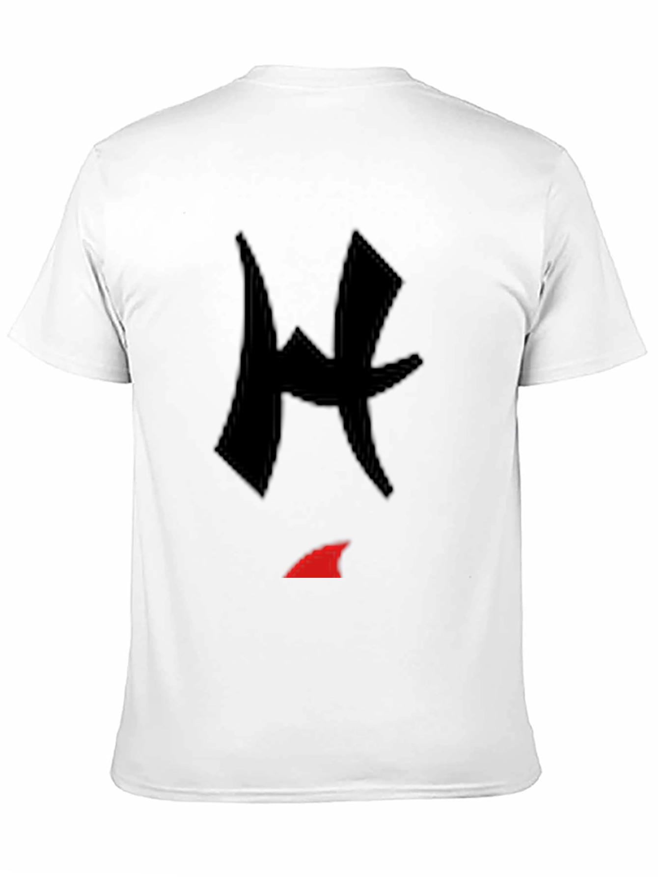 Black T-Shirt with Abstract Graphic