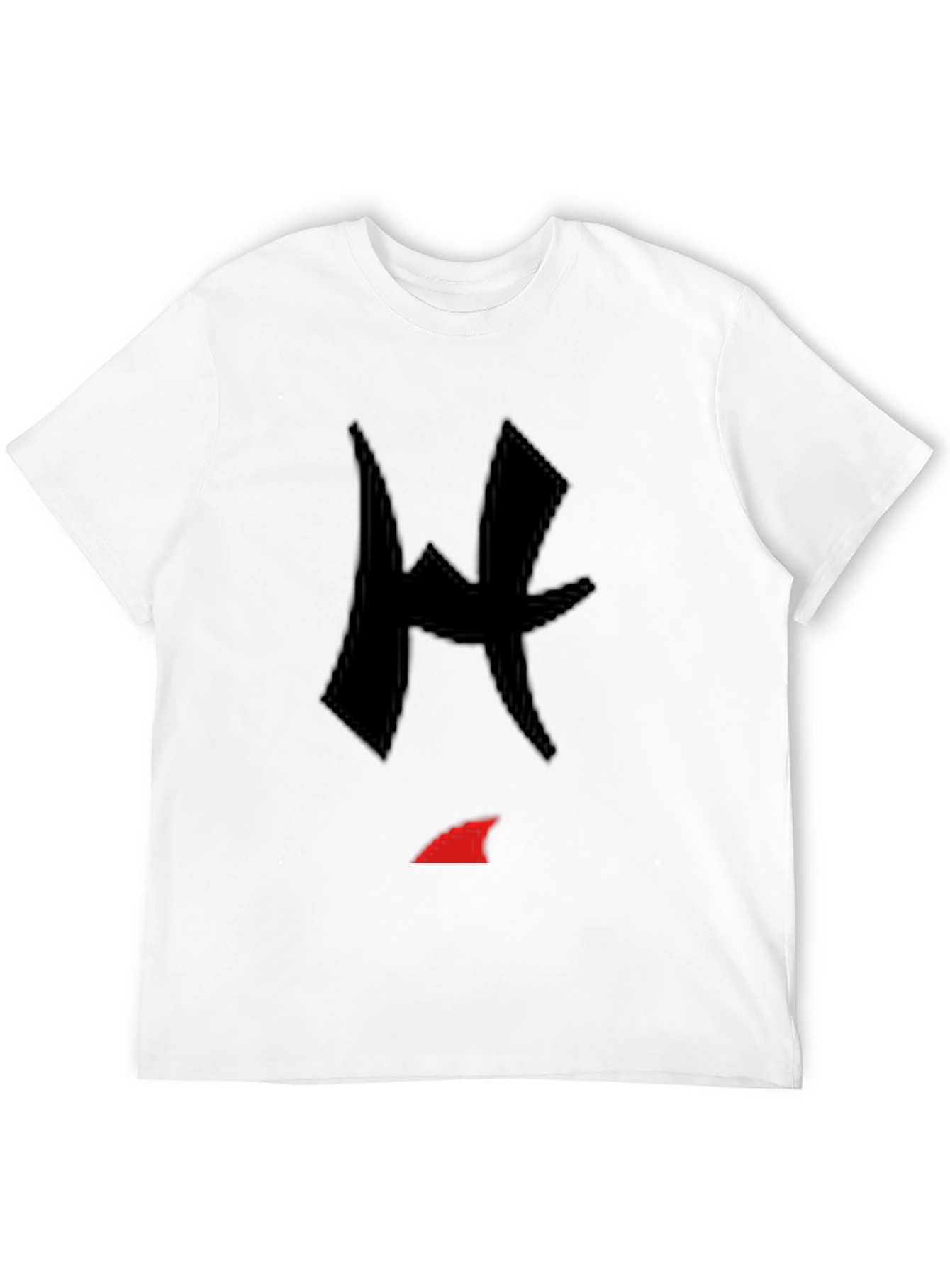 Black T-Shirt with Abstract Graphic
