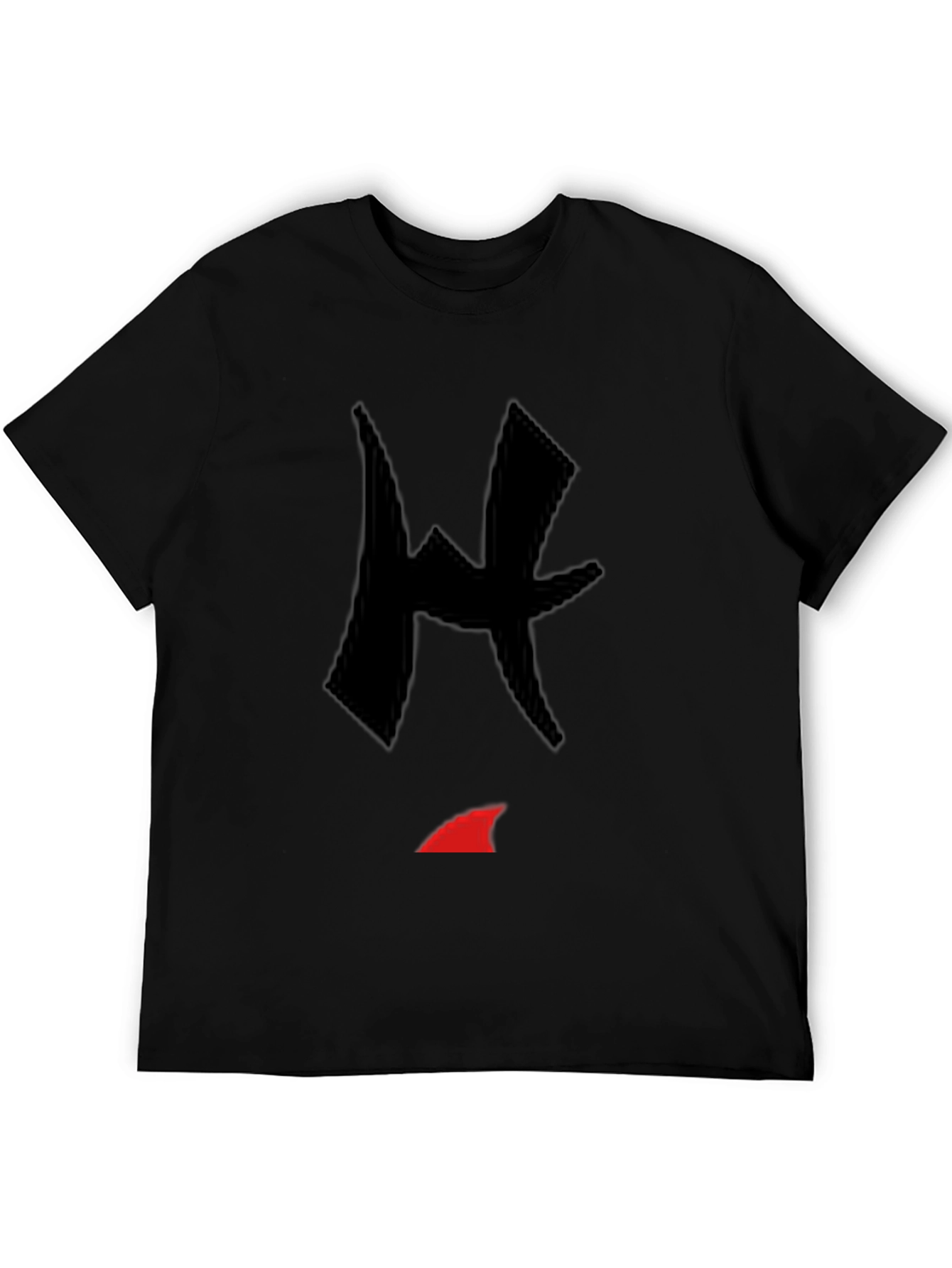 Black T-Shirt with Abstract Graphic
