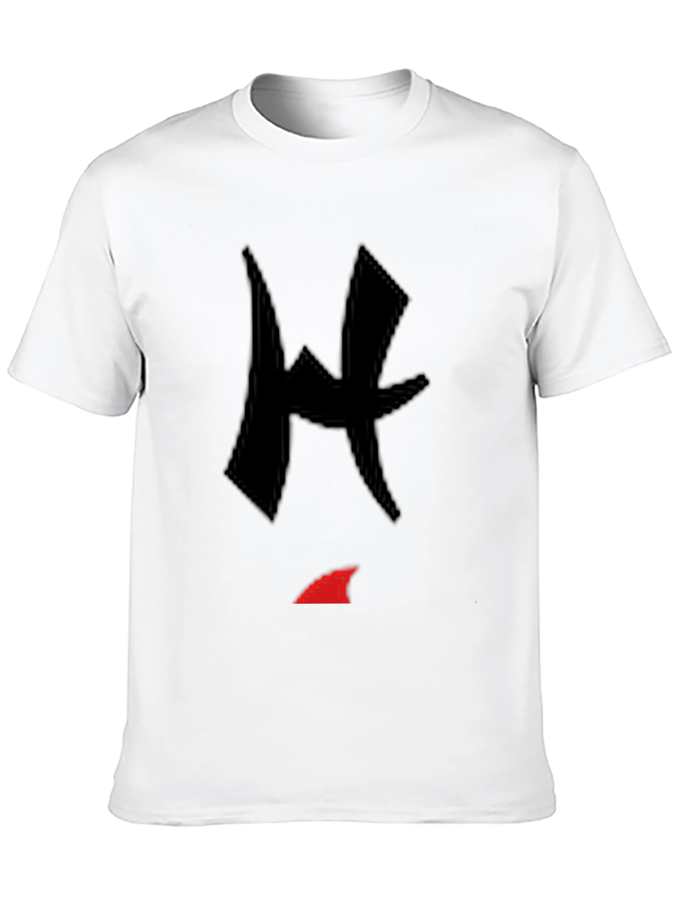 Black T-Shirt with Abstract Graphic