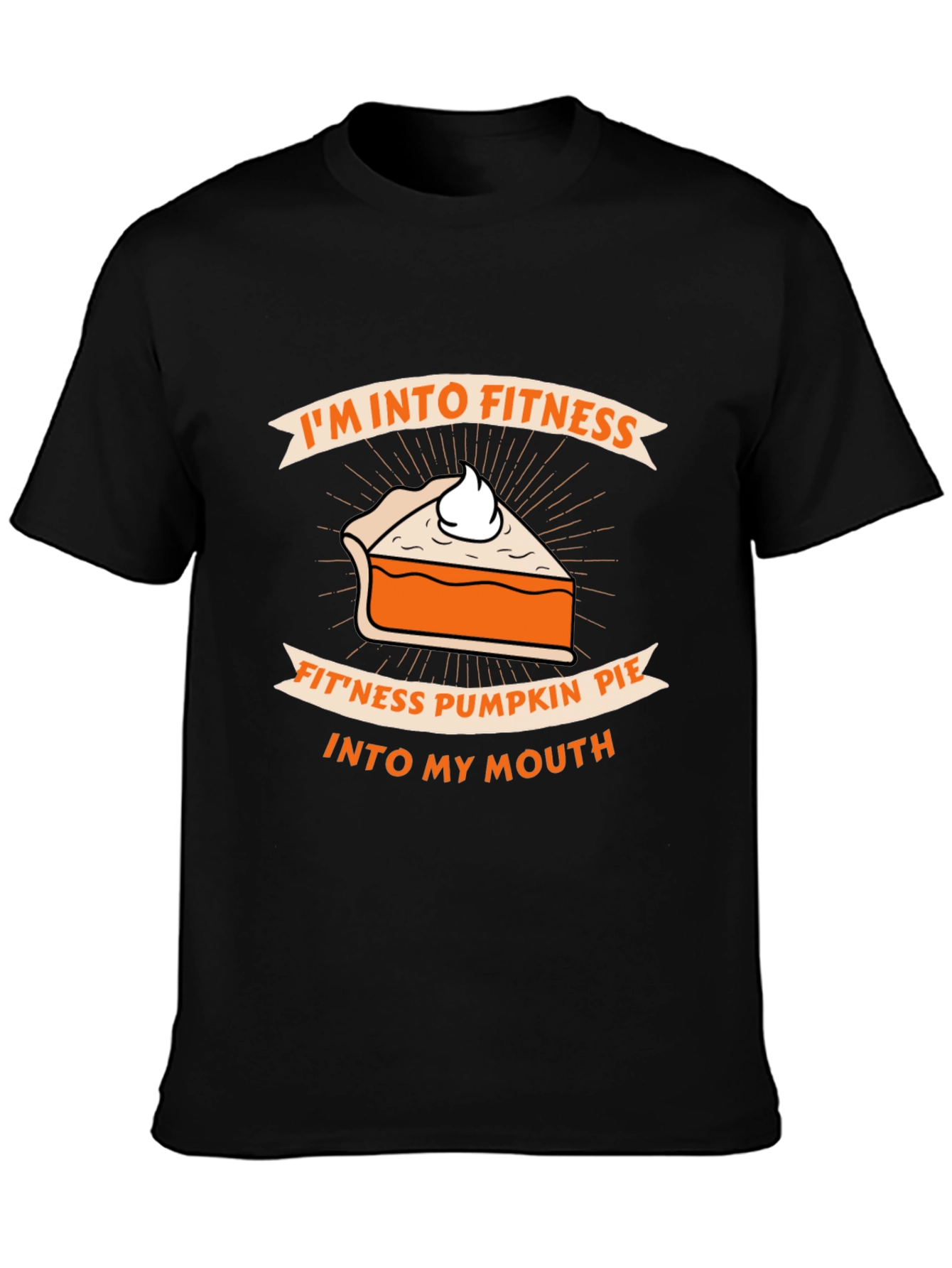 Fitness Pumpkin Pie Humor Graphic T-Shirt