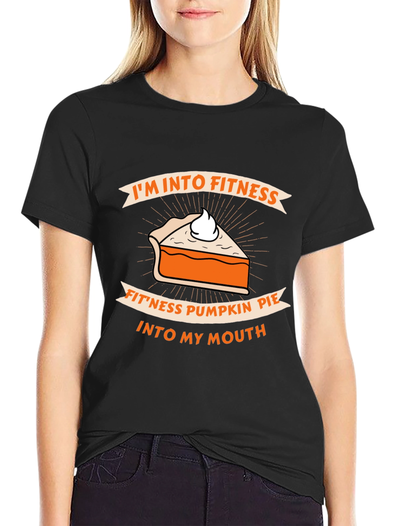 Fitness Pumpkin Pie Humor Graphic T-Shirt
