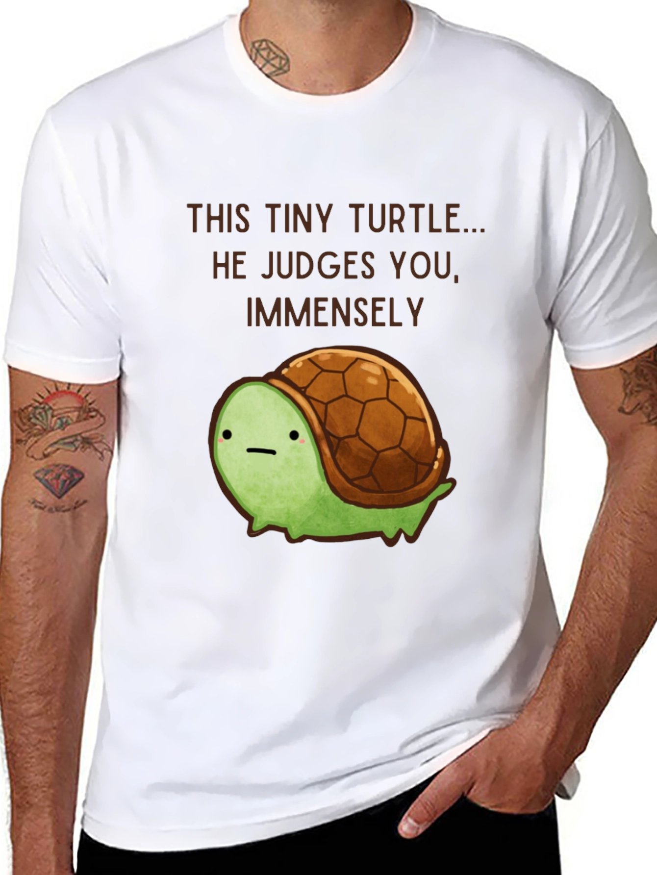 Tiny Turtle Judge T-Shirt - Funny Graphic Tee