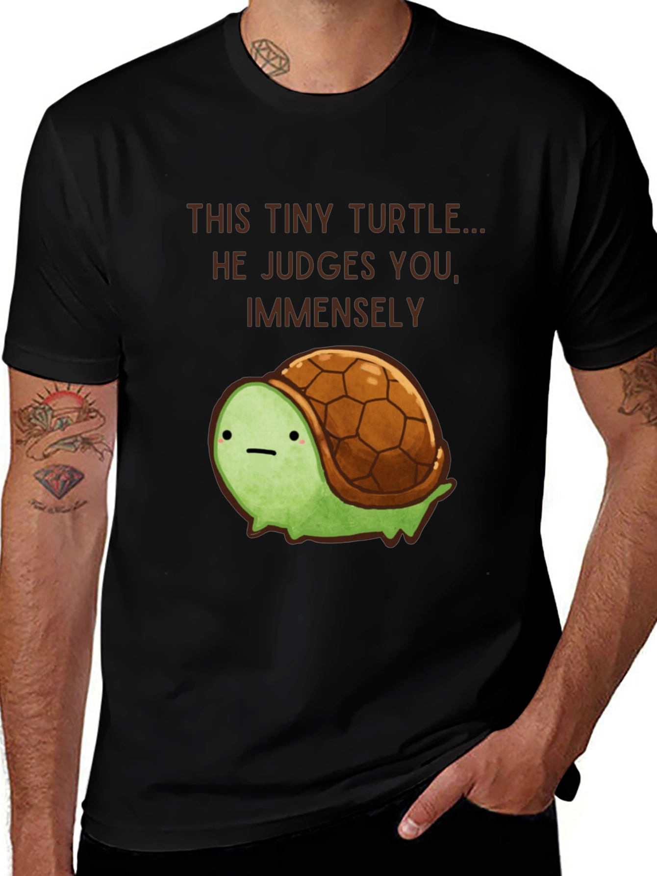 Tiny Turtle Judge T-Shirt - Funny Graphic Tee