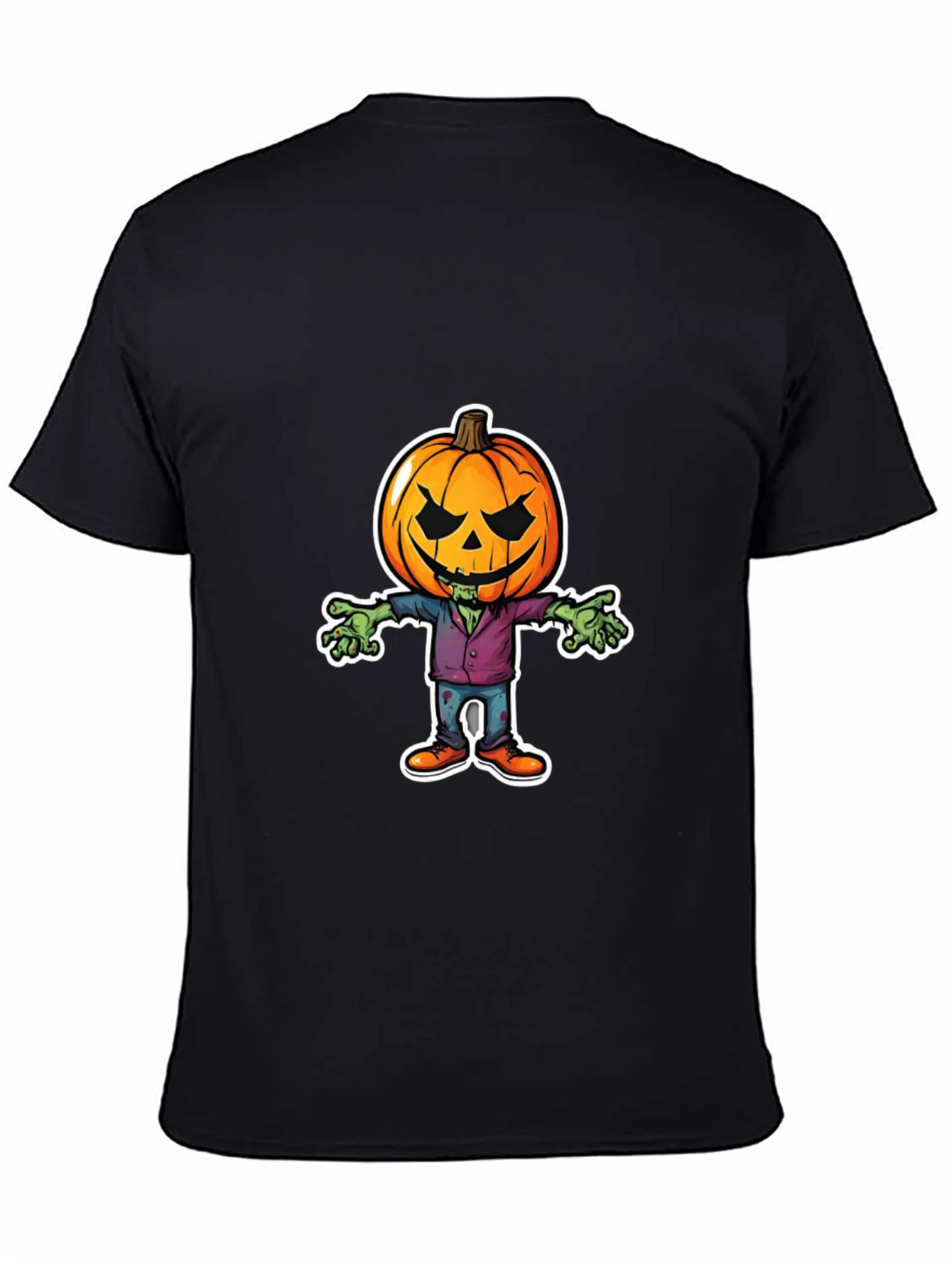 Pumpkin Head Zombie T-Shirt - Halloween Graphic Tee