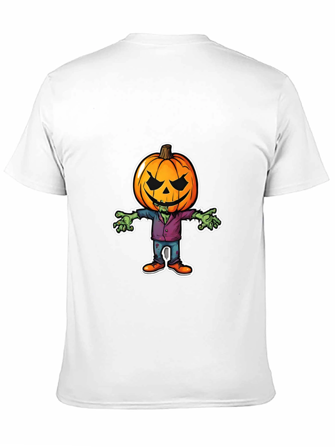 Pumpkin Head Zombie T-Shirt - Halloween Graphic Tee