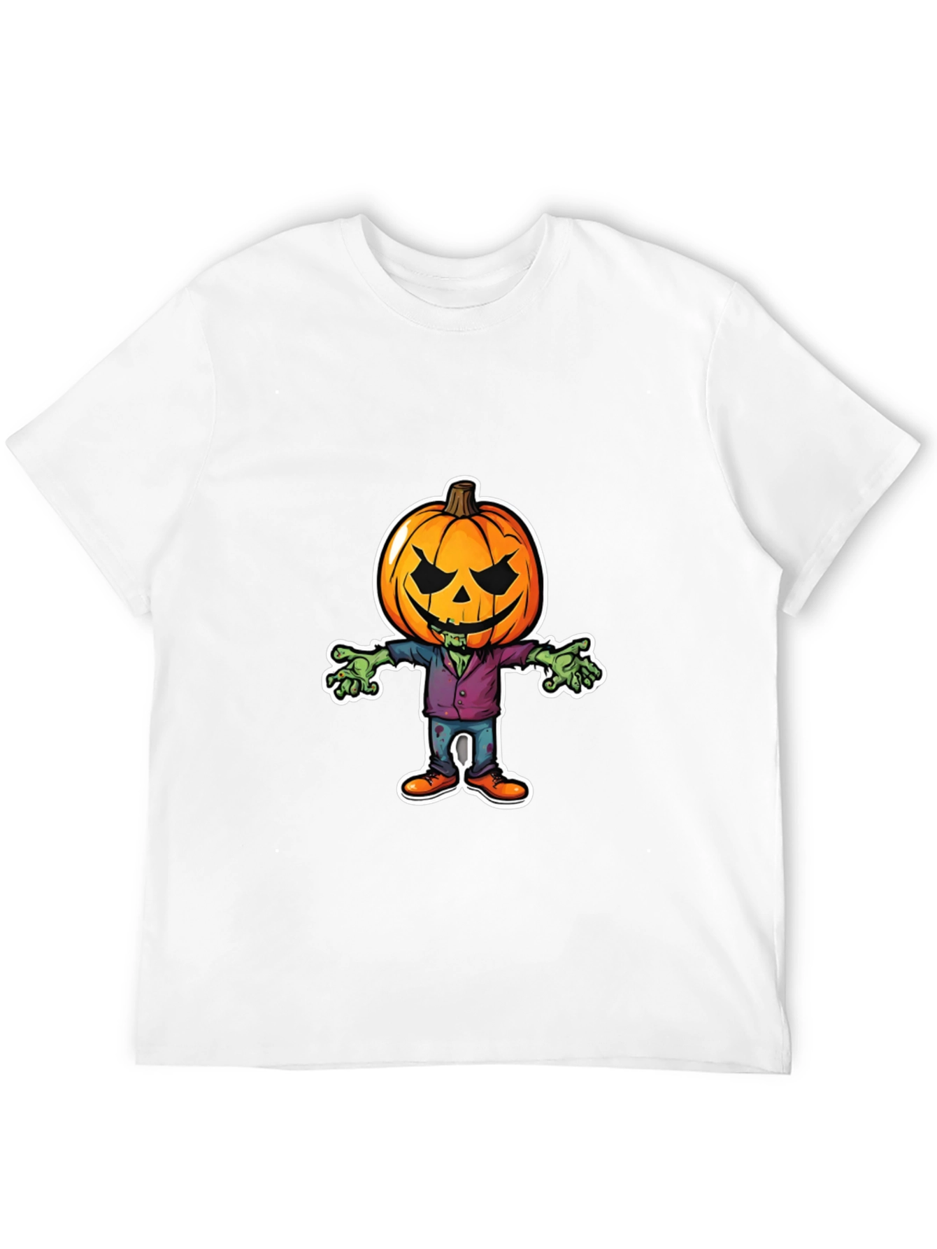 Pumpkin Head Zombie T-Shirt - Halloween Graphic Tee