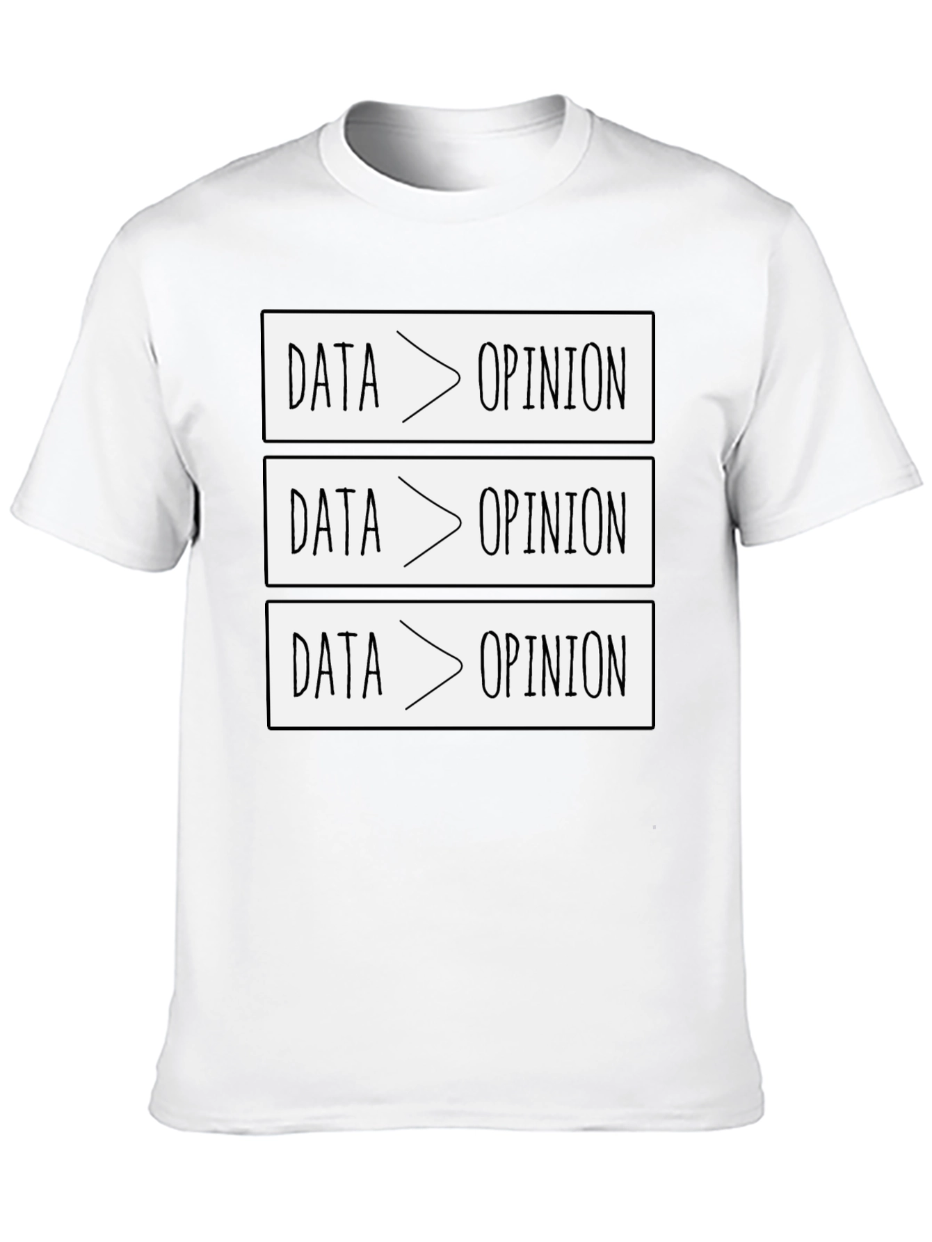 Data Over Opinion Graphic Tee - Black Cotton Blend