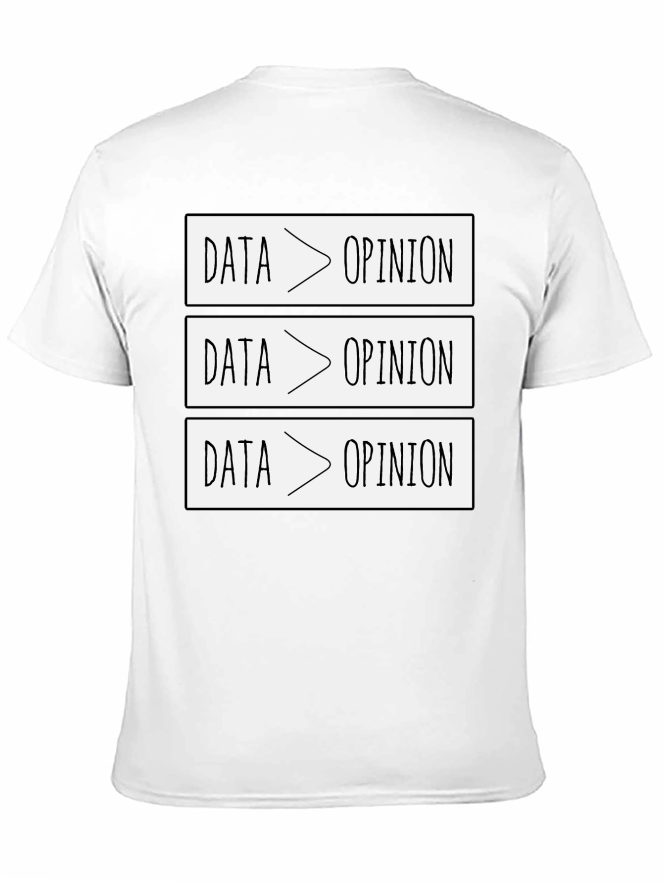 Data Over Opinion Graphic Tee - Black Cotton Blend