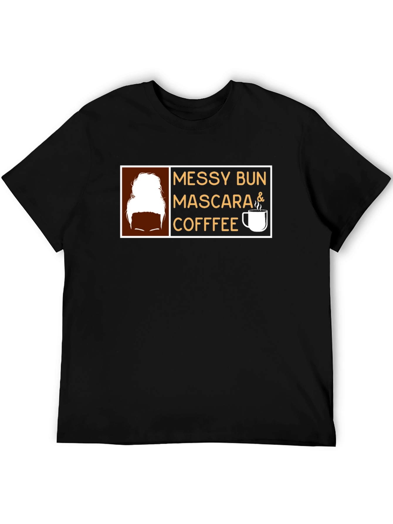 Messy Bun Mascara Coffee Graphic Tee