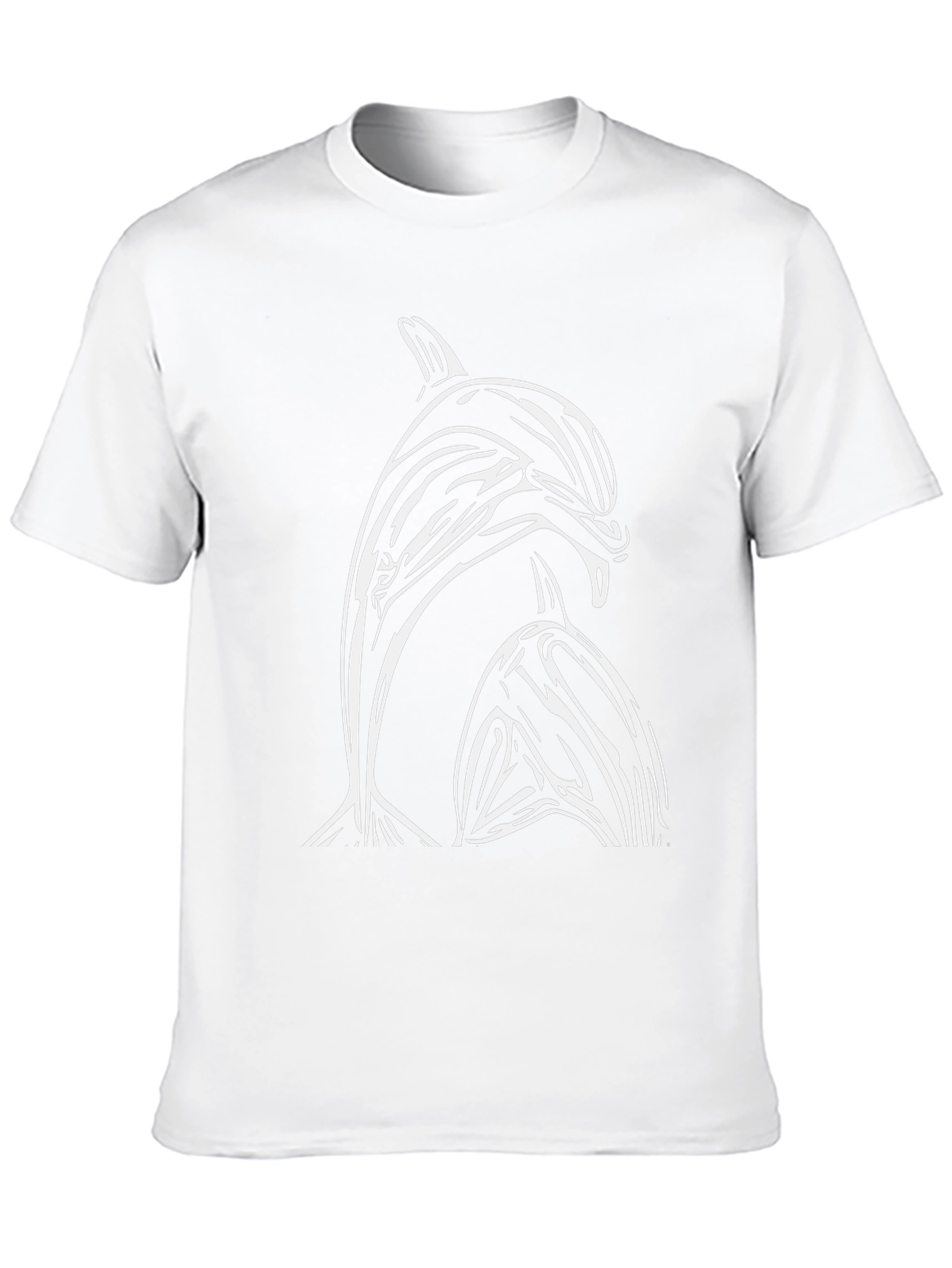 Dolphin Graphic Tee - Black Cotton T-Shirt