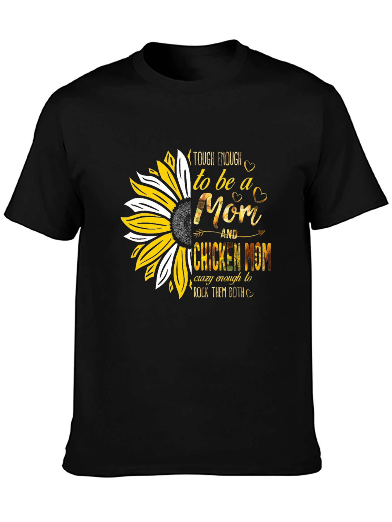 Tough Enough Mom & Chicken Mom Graphic T-Shirt