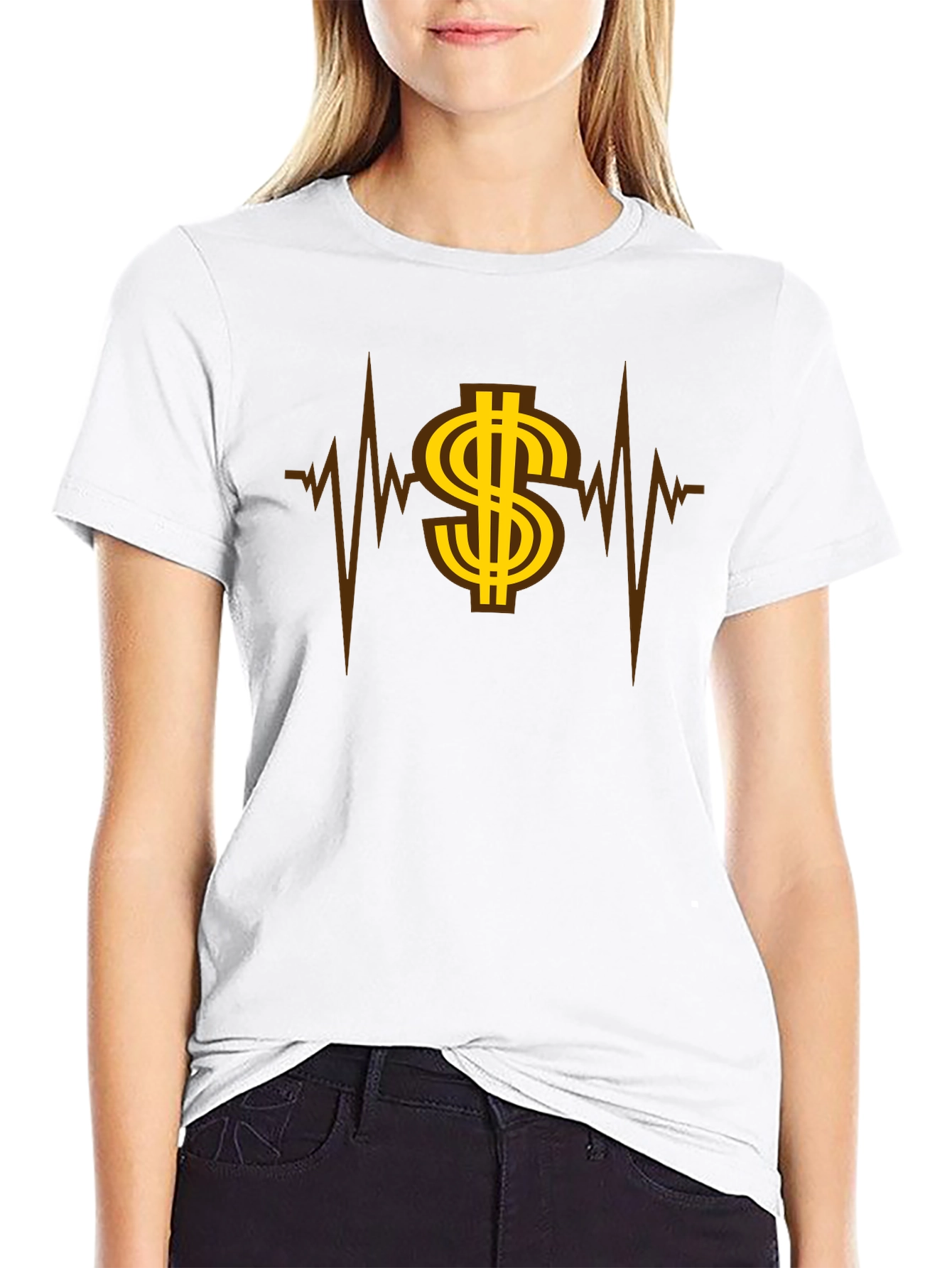 Money Heartbeat Graphic Tee