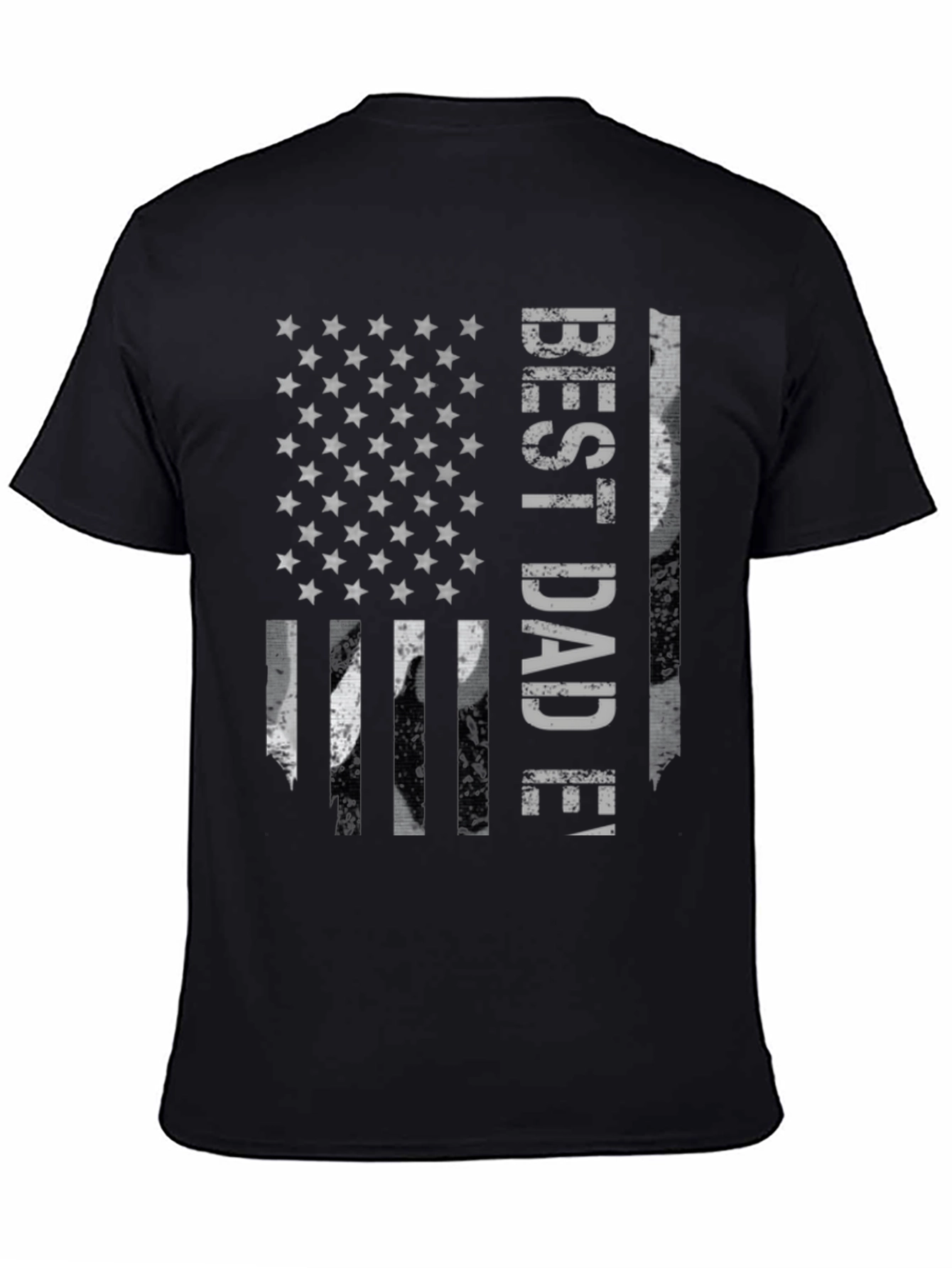 Best Dad Ever American Flag Graphic T-Shirt