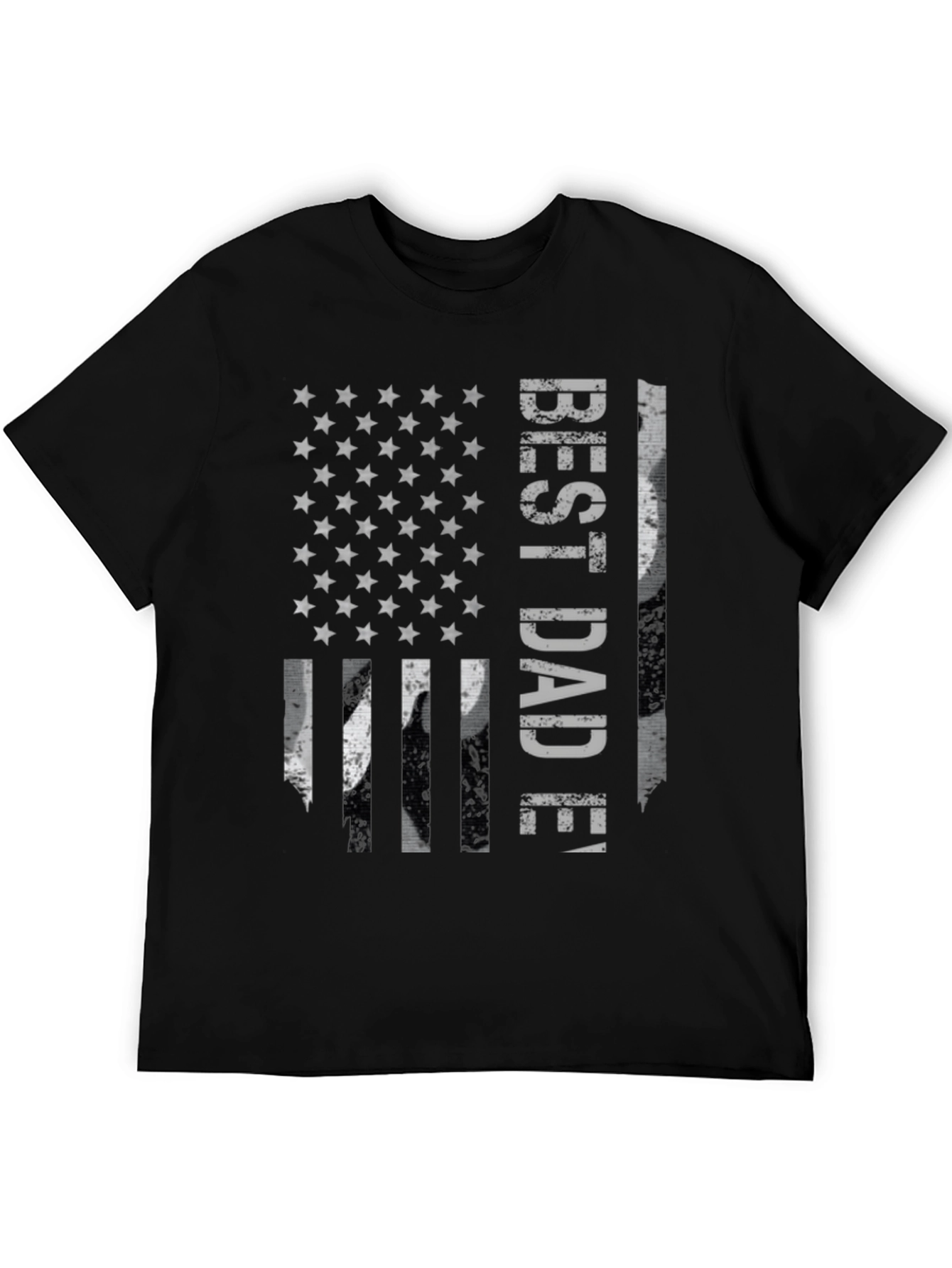 Best Dad Ever American Flag Graphic T-Shirt