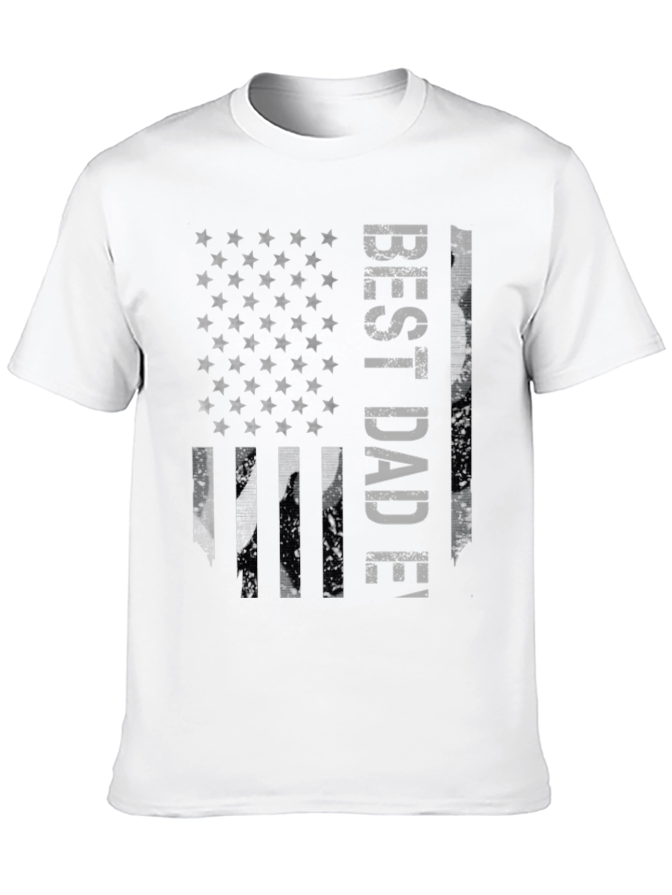 Best Dad Ever American Flag Graphic T-Shirt